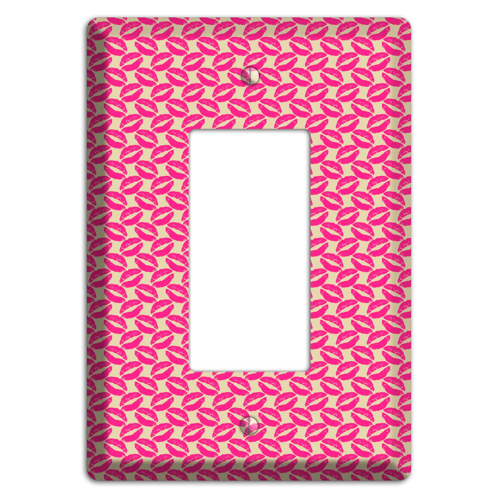 Pink Kisses Rocker Wallplate