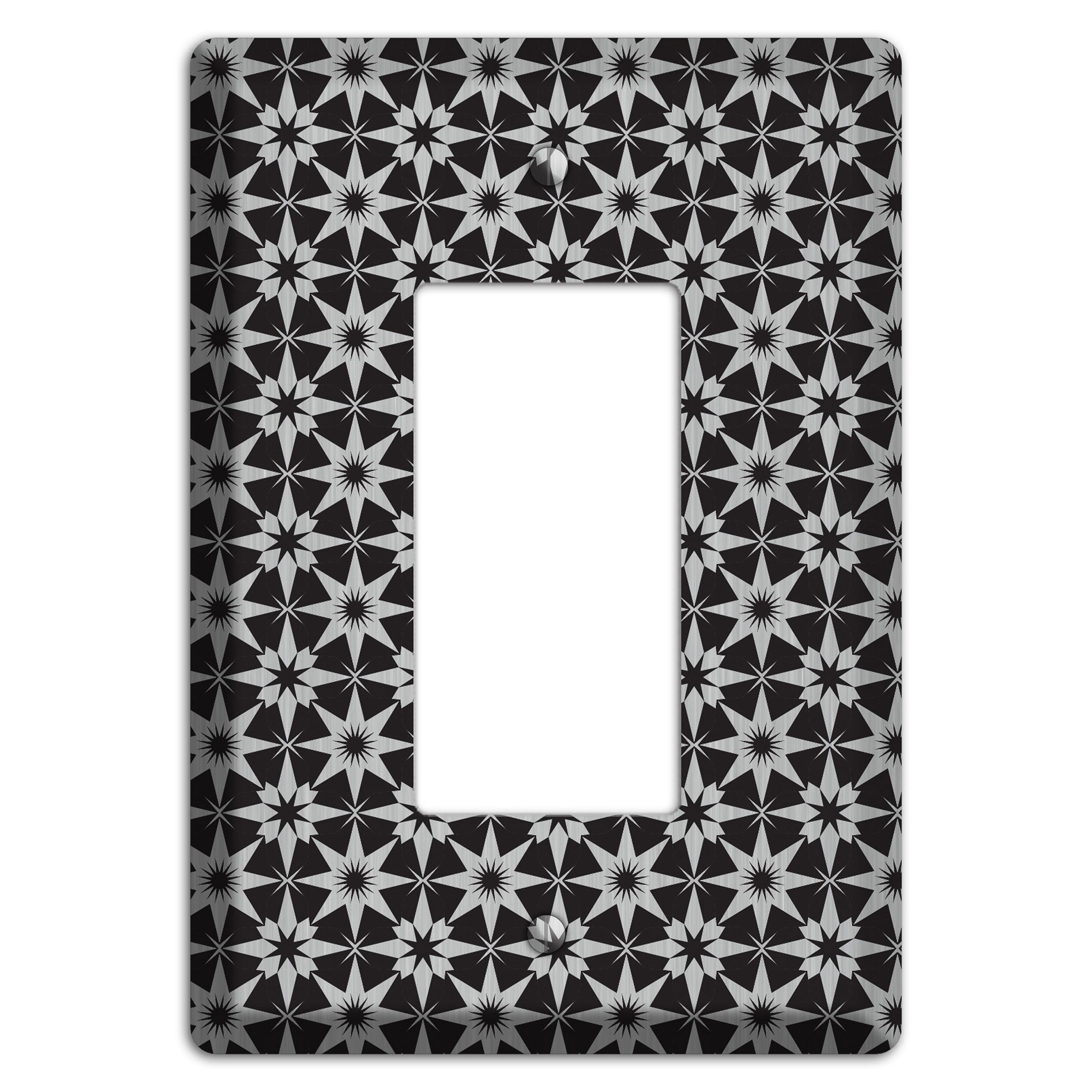 Black with Stainless Foulard Rocker Wallplate