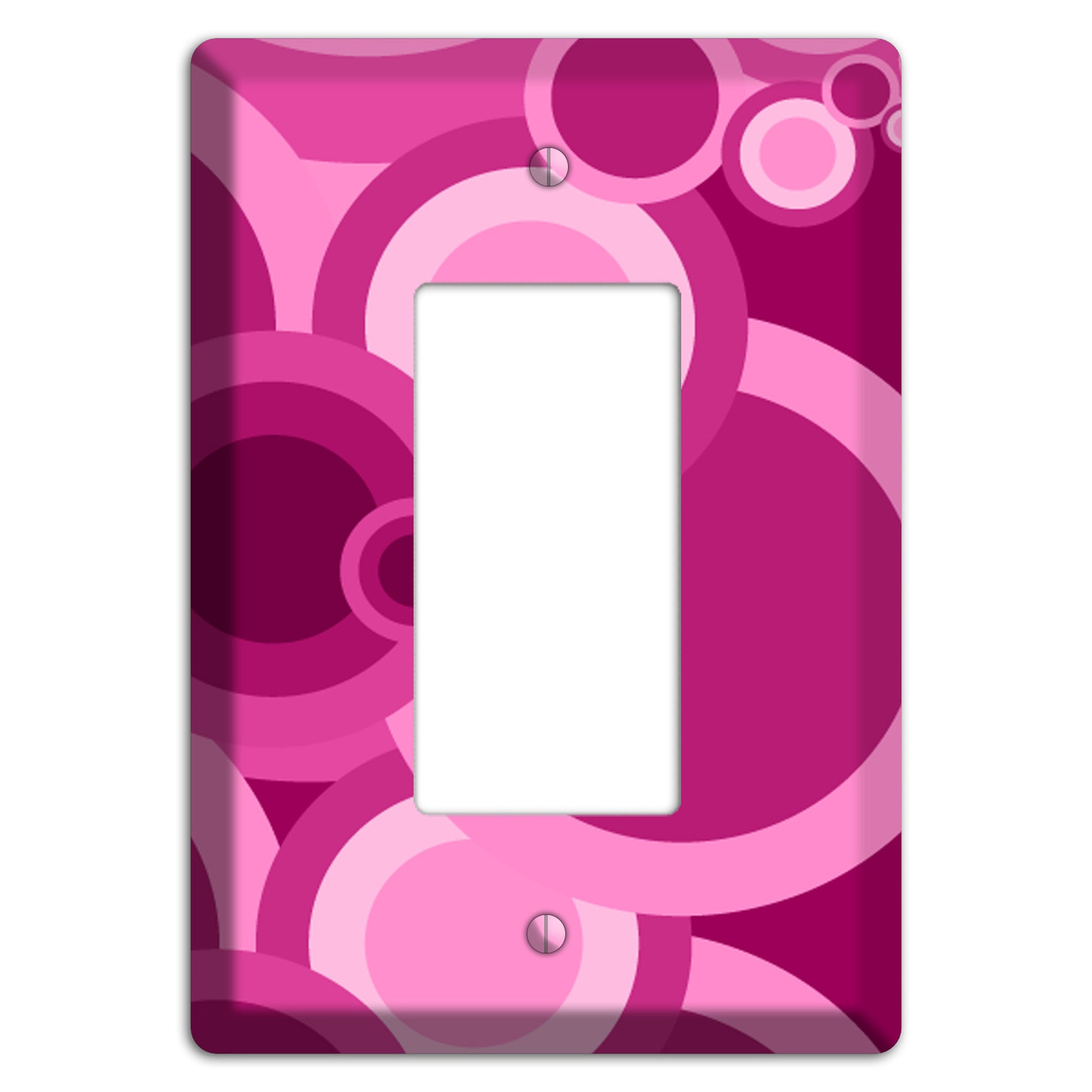 Pink and Fuschia Circles Rocker Wallplate
