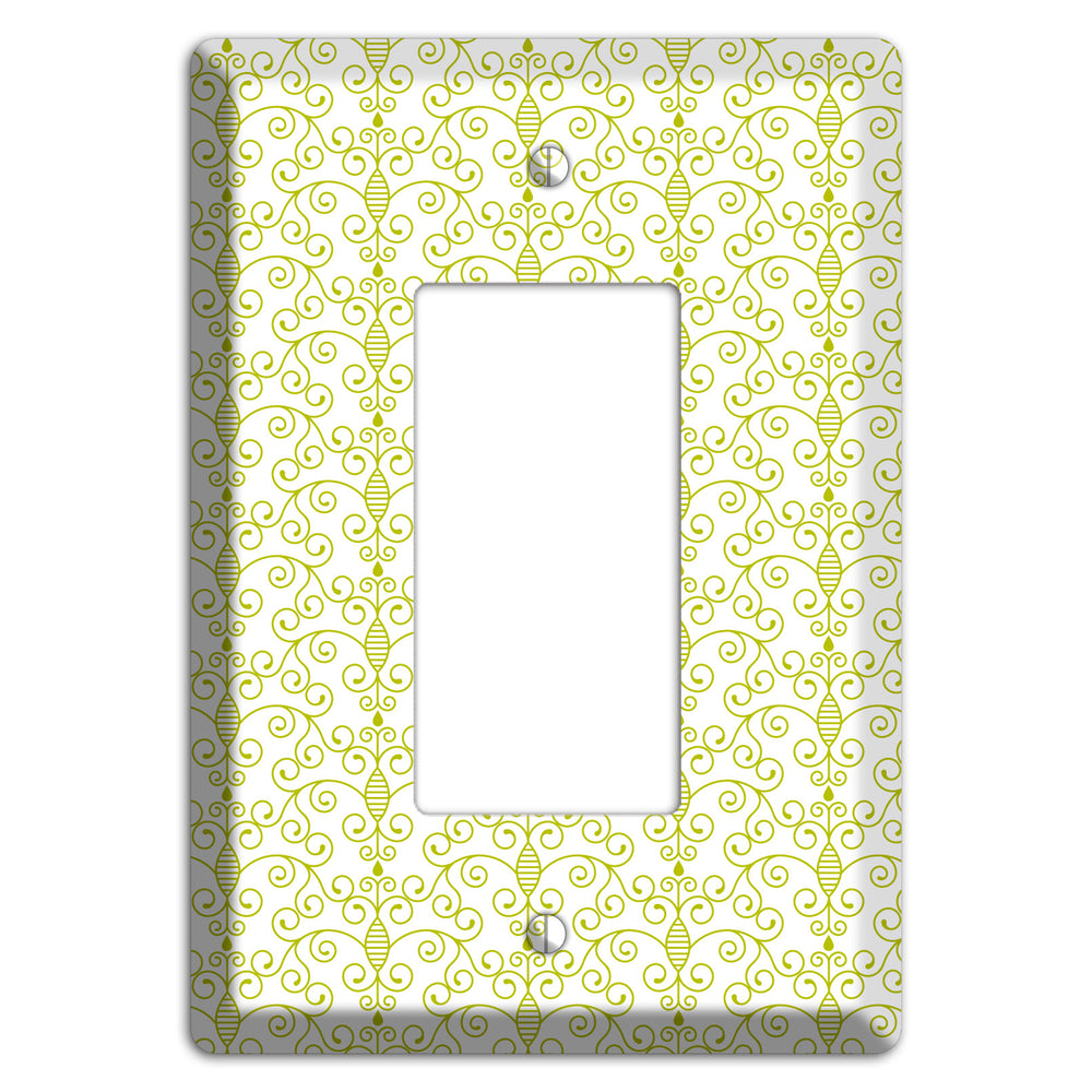 Olive Toile Half Drop Rocker Wallplate