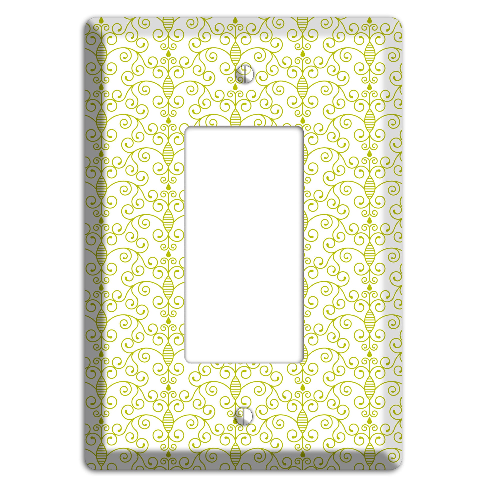 Olive Toile Half Drop Rocker Wallplate