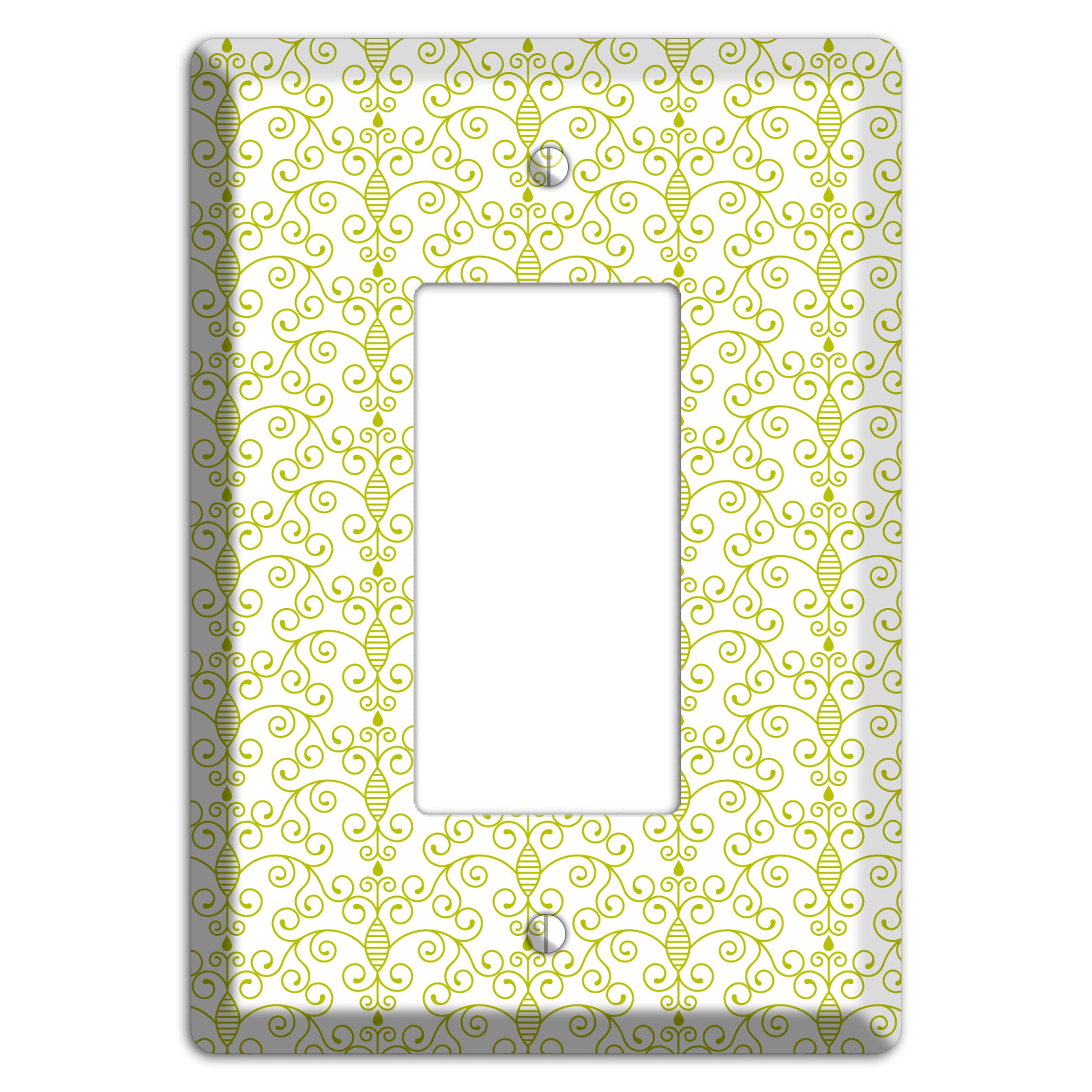 Olive Toile Half Drop Rocker Wallplate