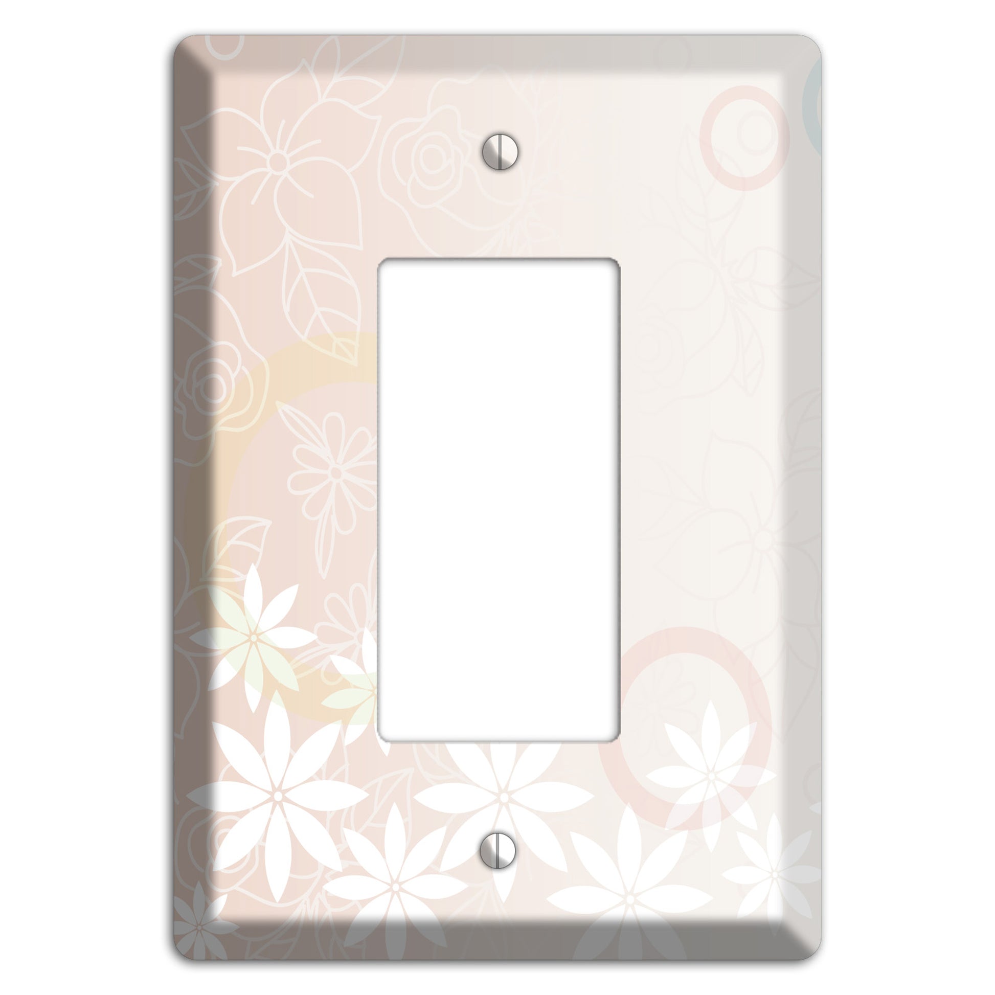 Mauve Floral Rocker Wallplate