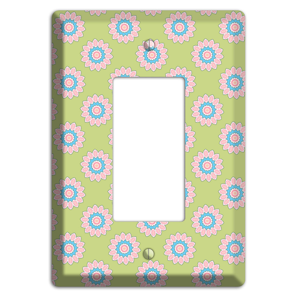 Lime with Suzani Dots Rocker Wallplate