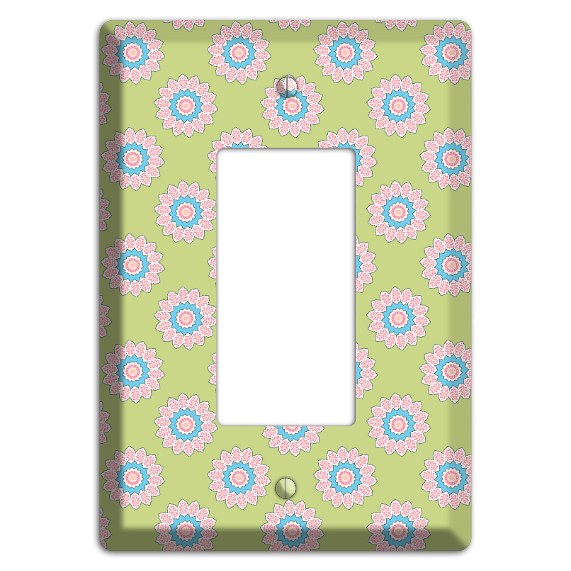 Lime with Suzani Dots Rocker Wallplate