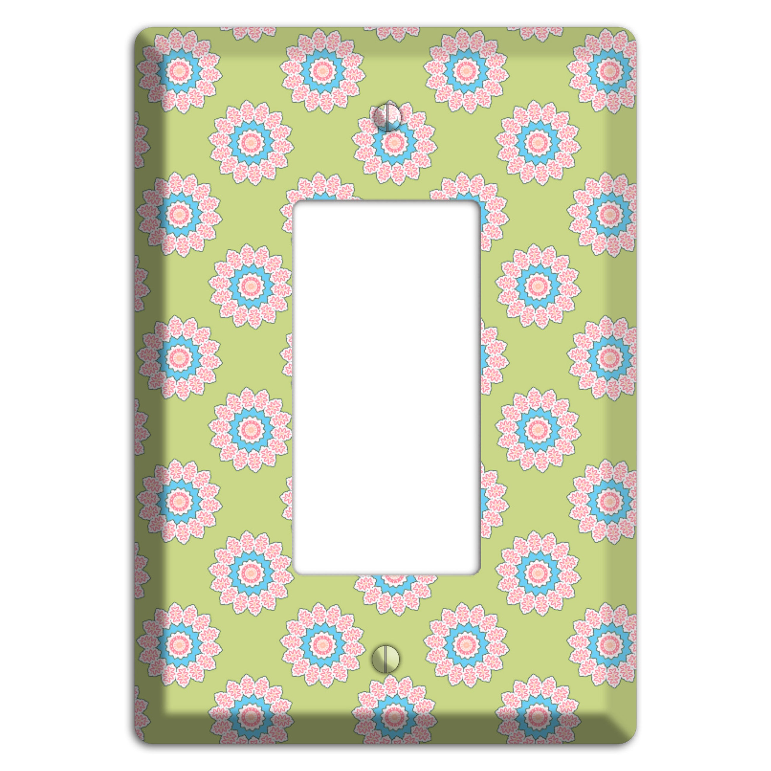 Lime with Suzani Dots Rocker Wallplate