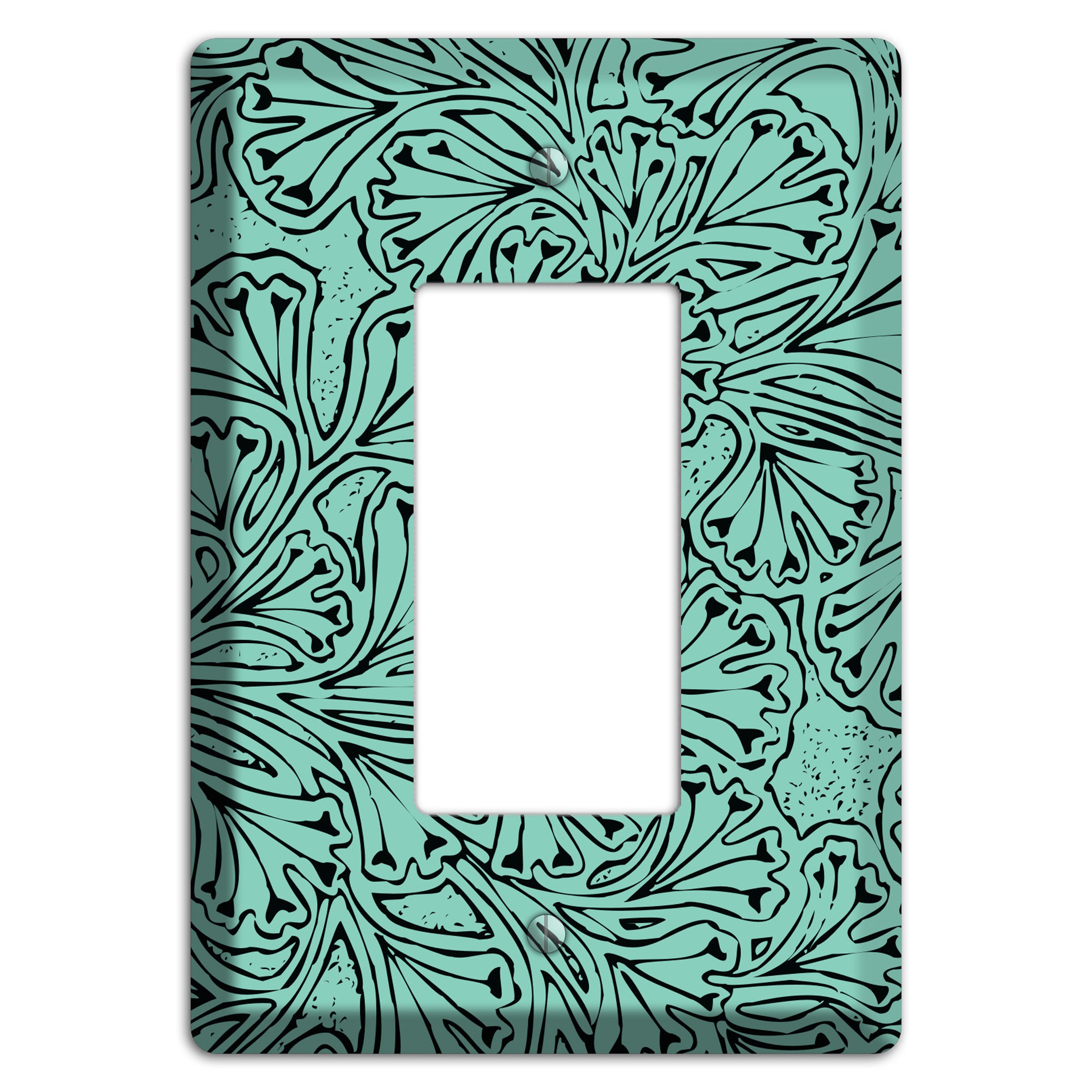 Deco Olive Interlocking Floral Rocker Wallplate