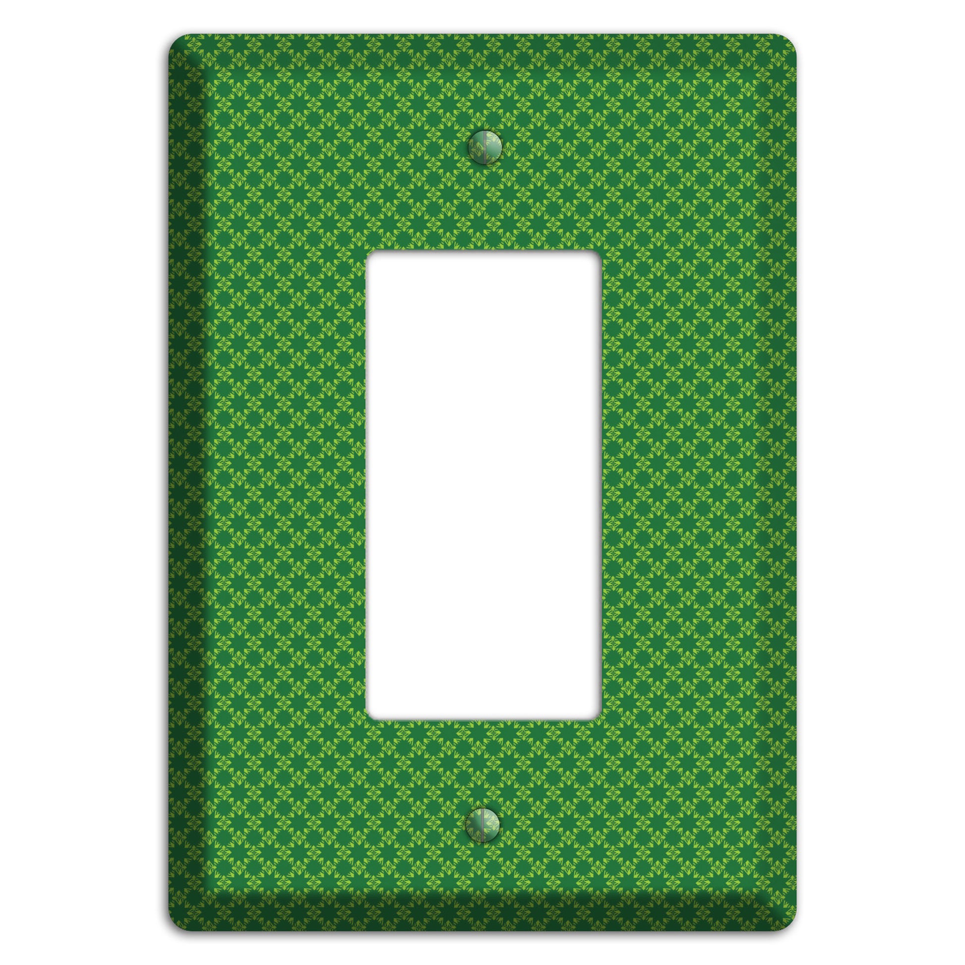 Multi Green Tiny Checked Foulard Rocker Wallplate