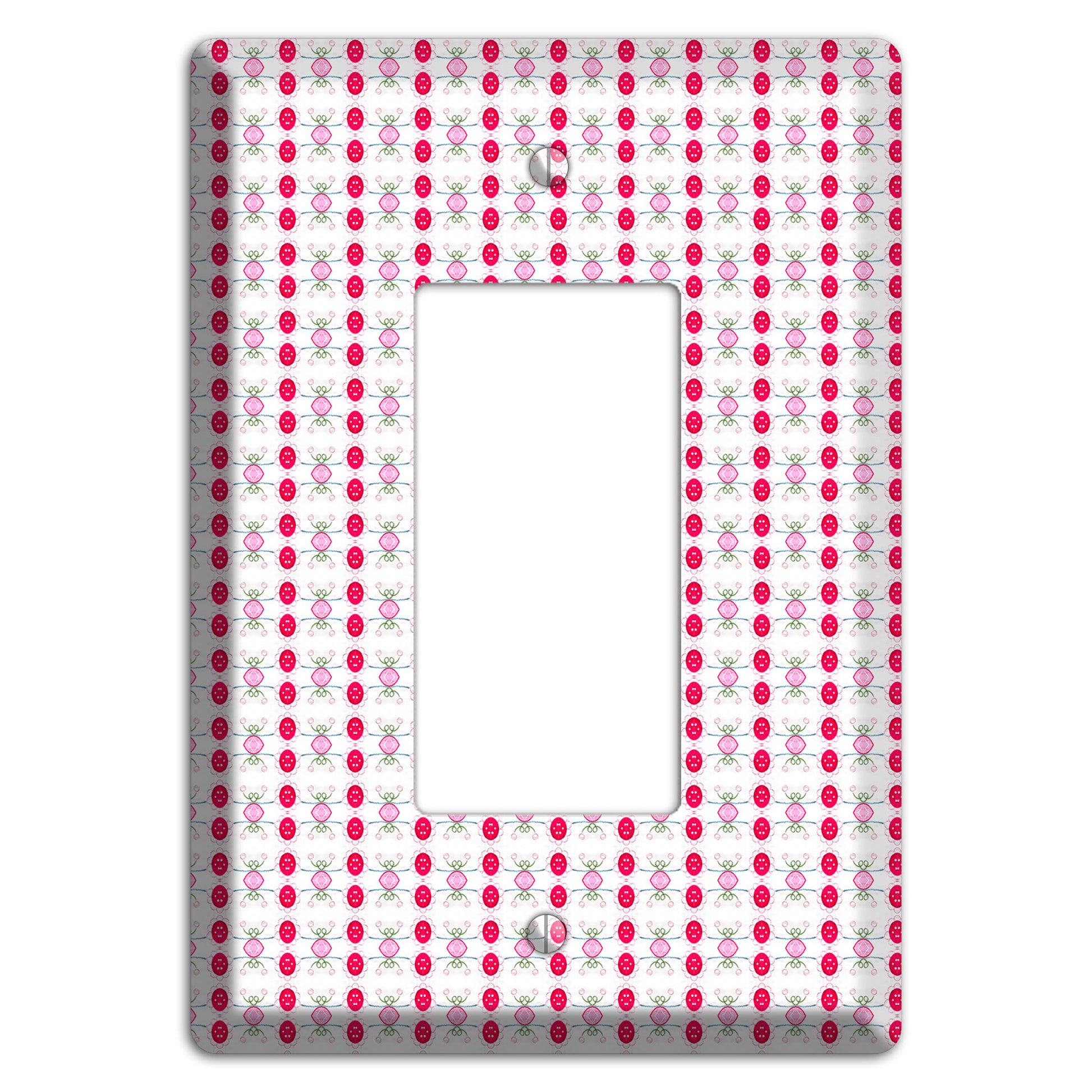 Multi Pink Cartouche Rocker Wallplate