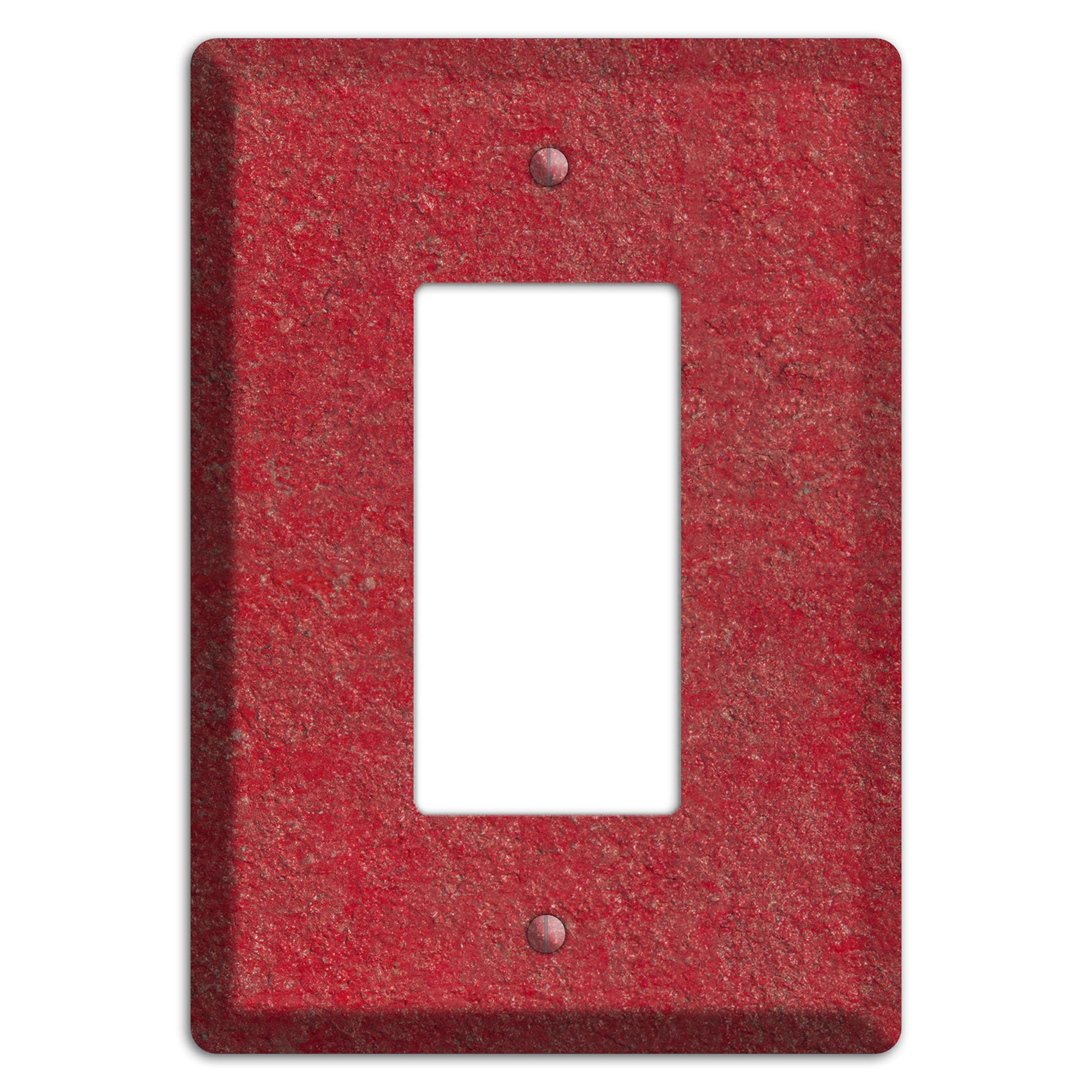 Stucco Red Rocker Wallplate