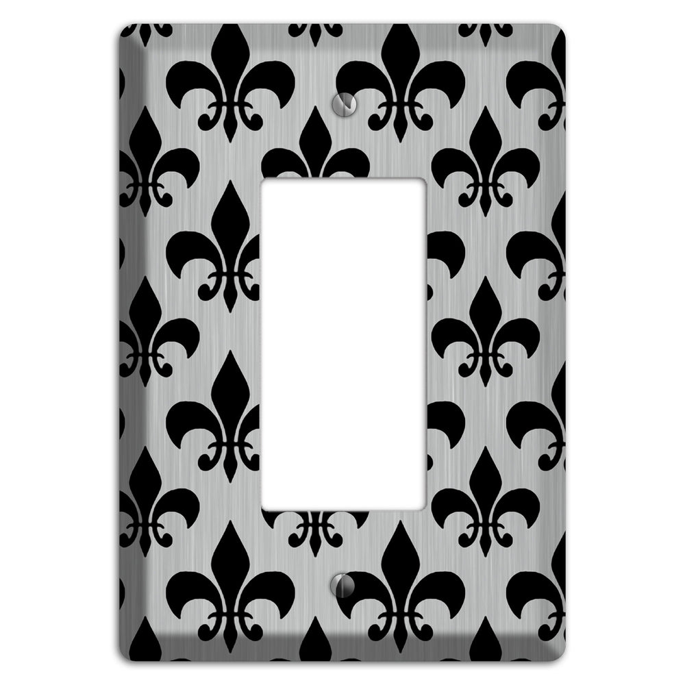 Fleur de Lis Stainless Steel Rocker Wallplate