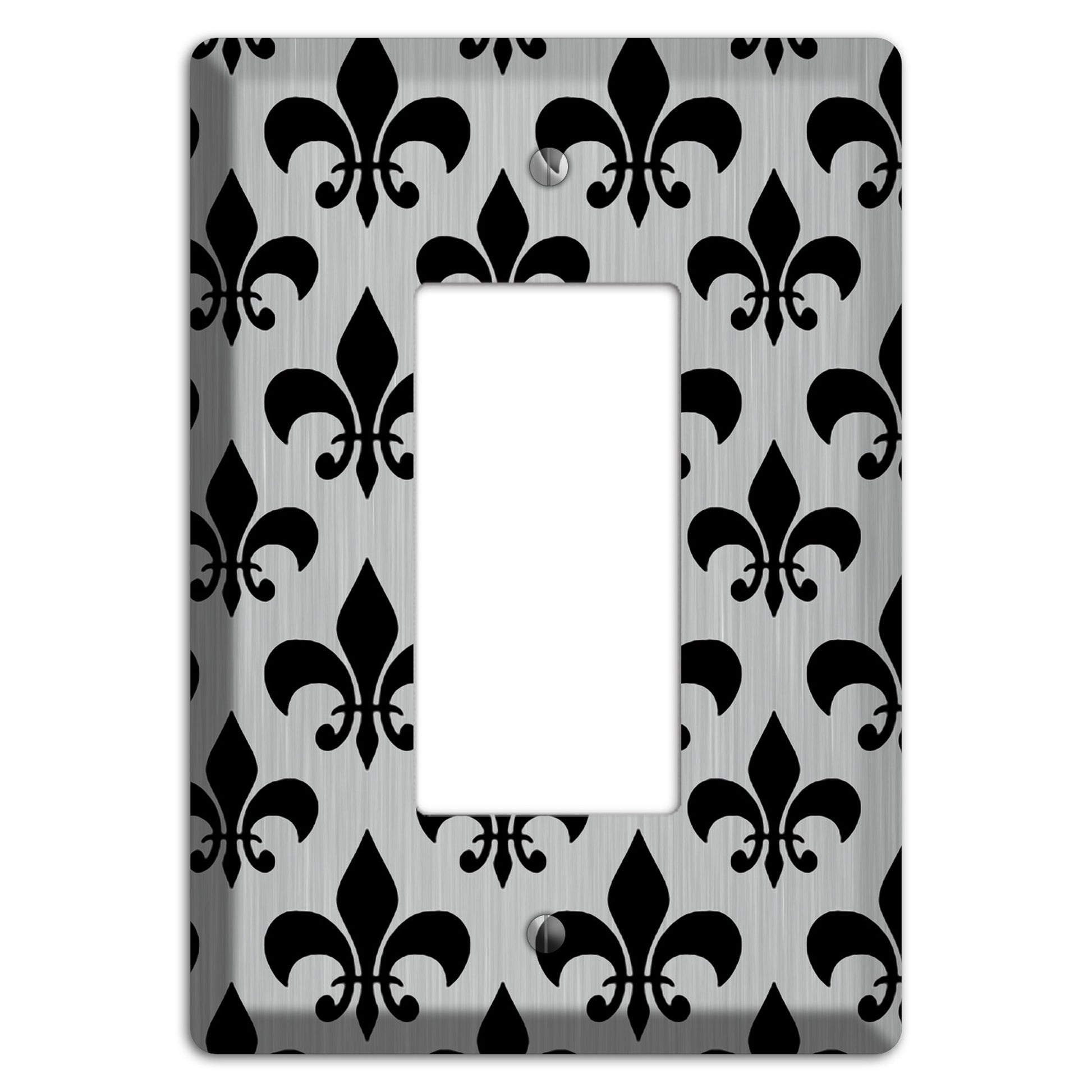 Fleur de Lis Stainless Rocker Wallplate