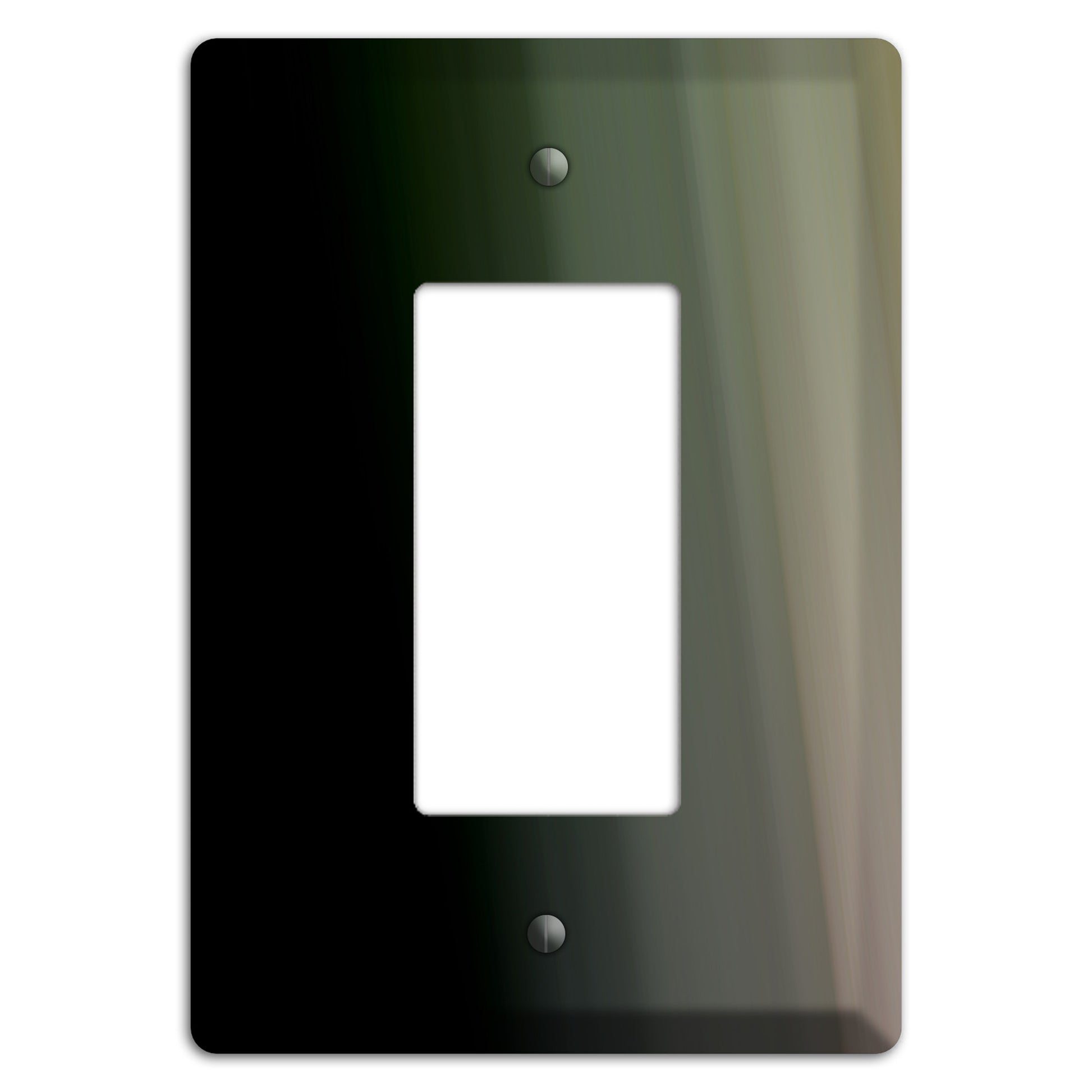 Black and Olive Ray of Light Rocker Wallplate