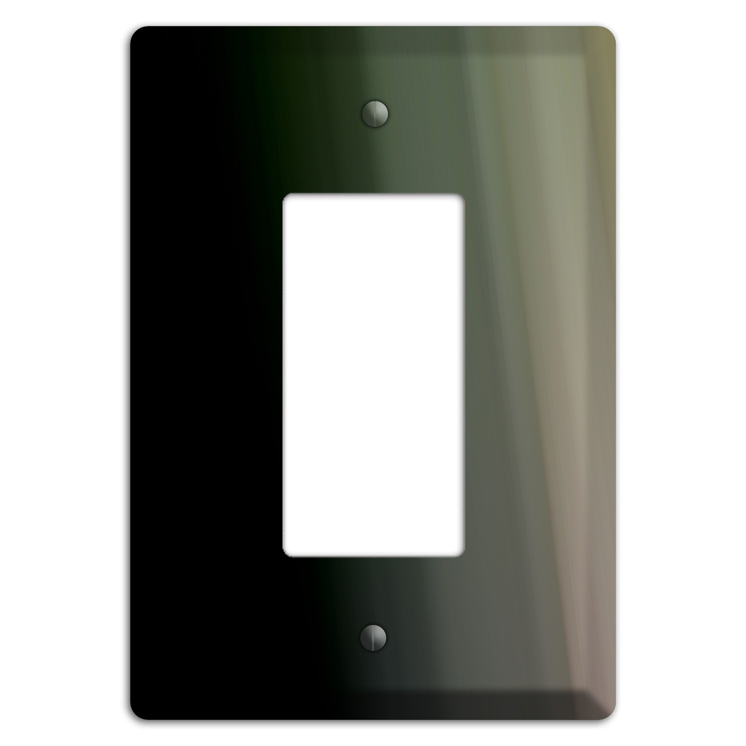 Black and Olive Ray of Light Rocker Wallplate