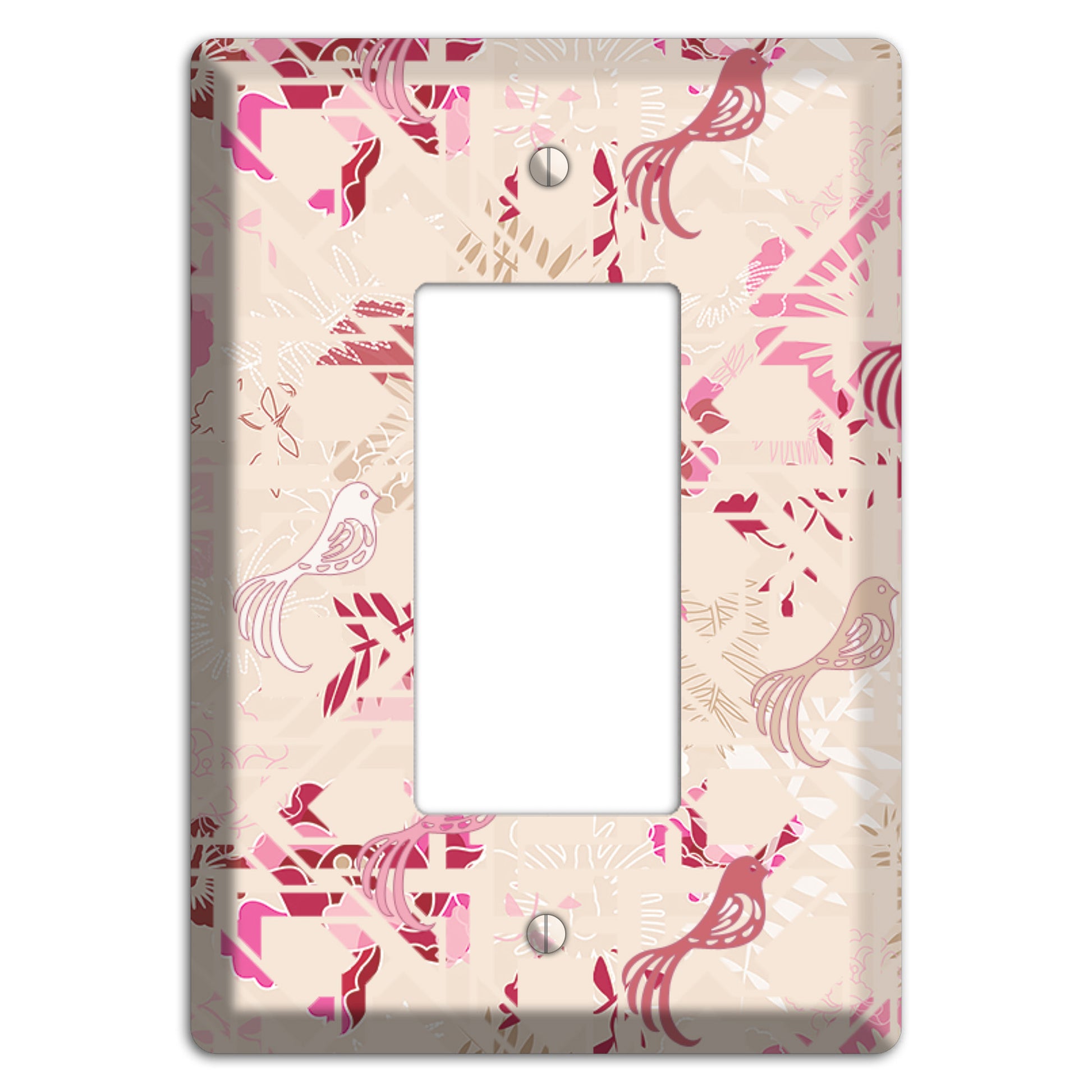 Floral Songbirds Rocker Wallplate