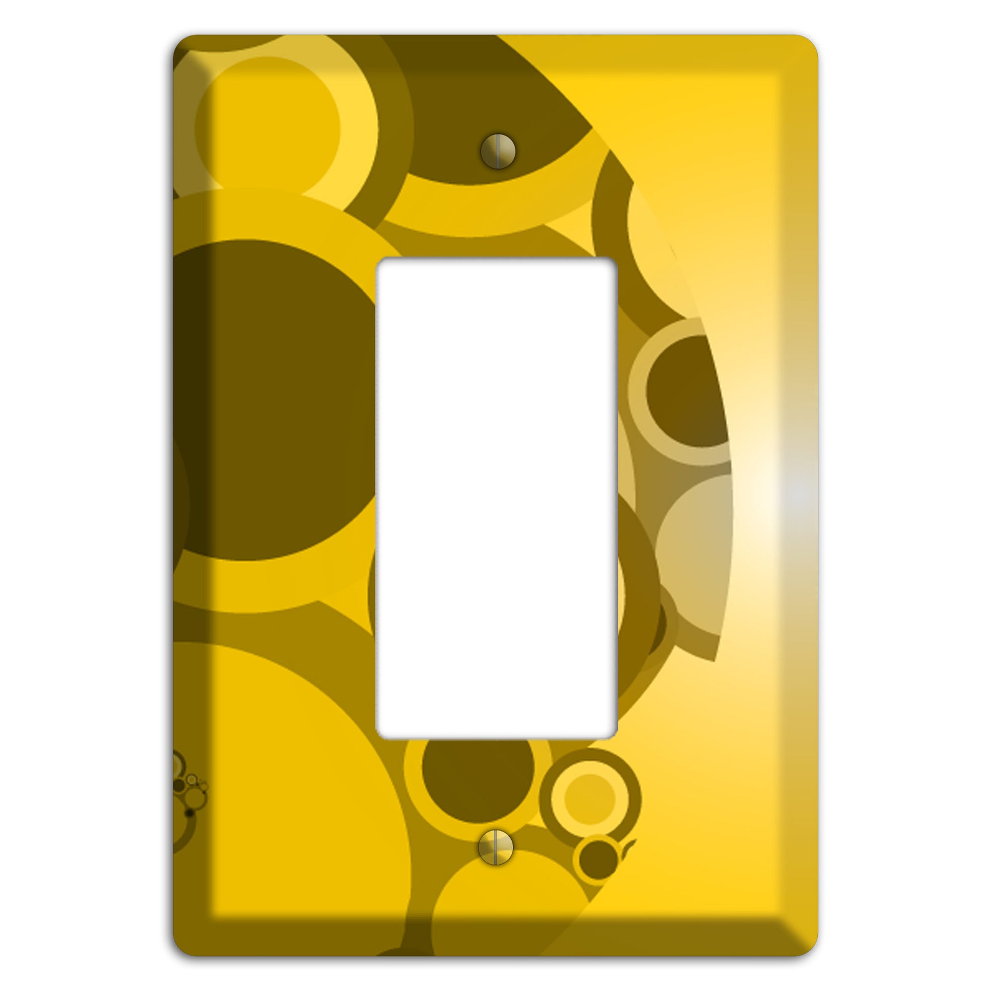 Mustard Yellow Circles Rocker Wallplate