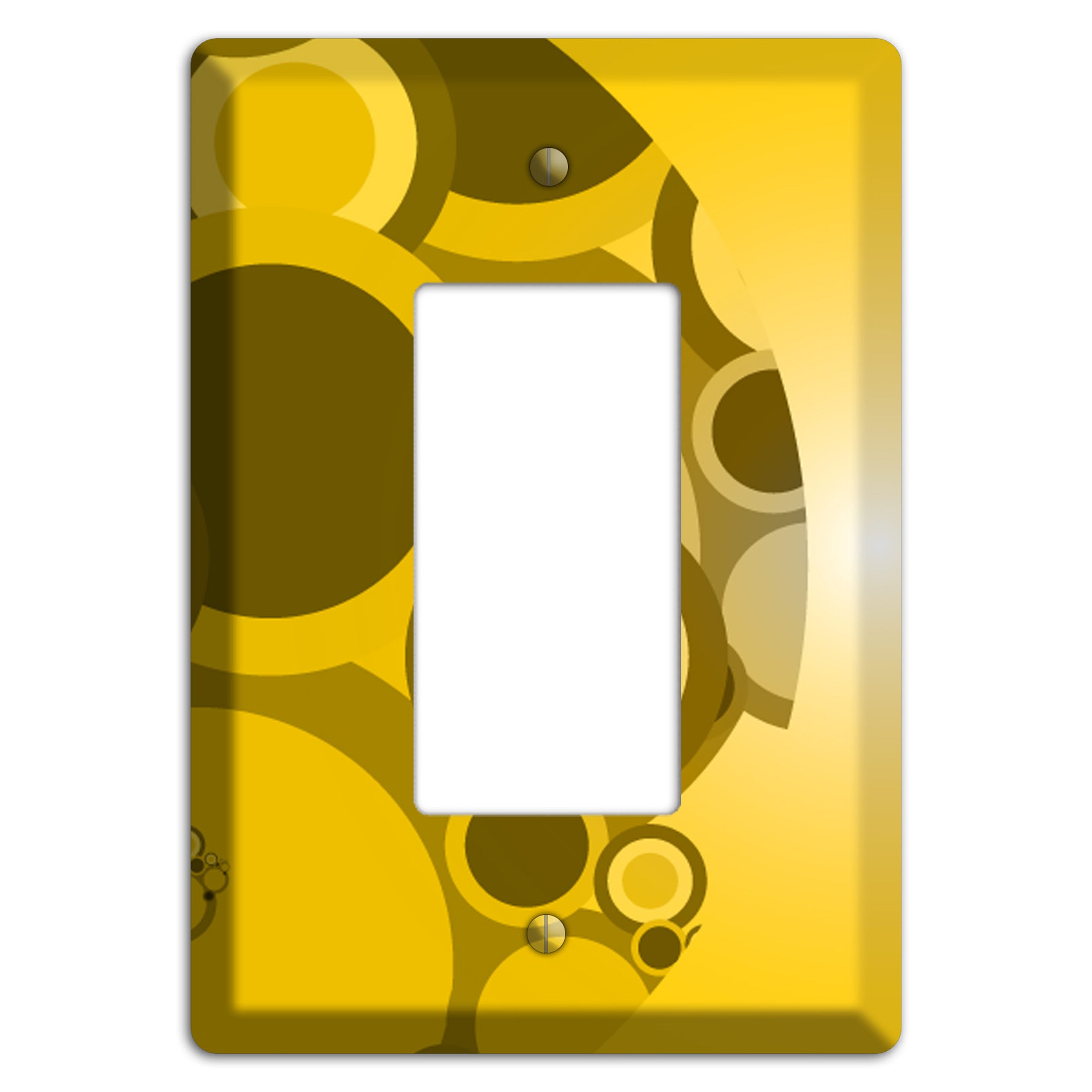 Mustard Yellow Circles Rocker Wallplate