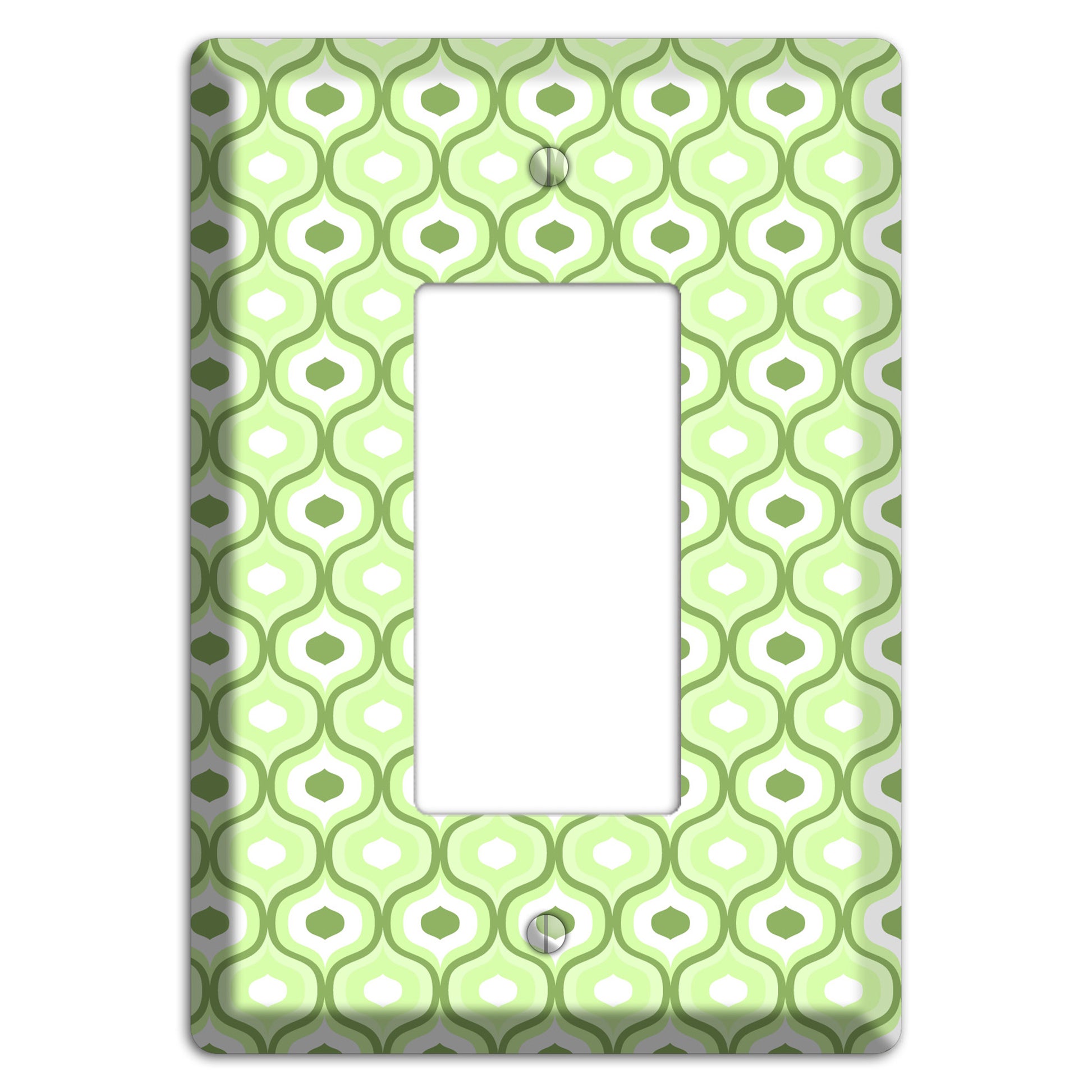 Multi Green Double Scallop 2 Rocker Wallplate