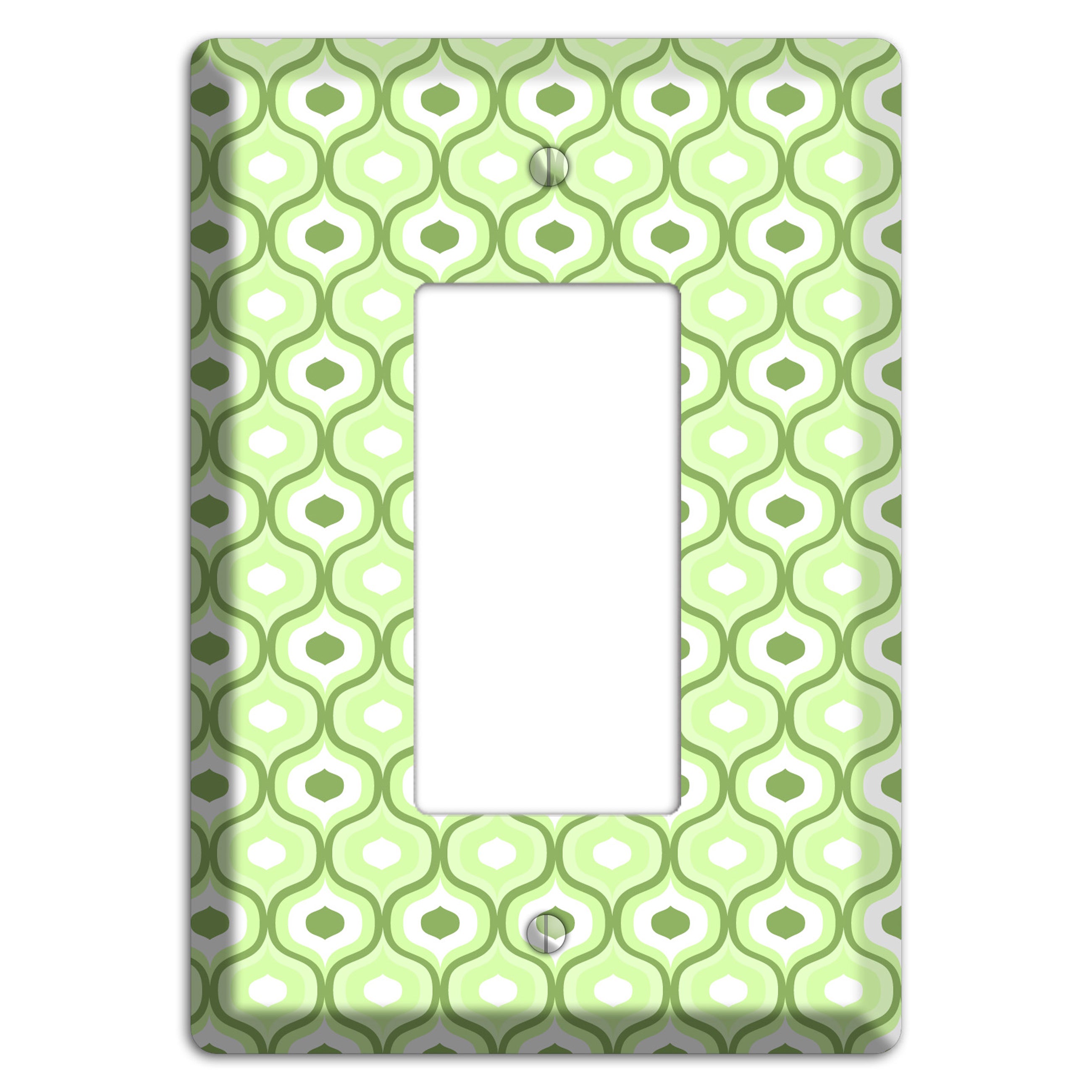 Multi Green Double Scallop 2 Rocker Wallplate