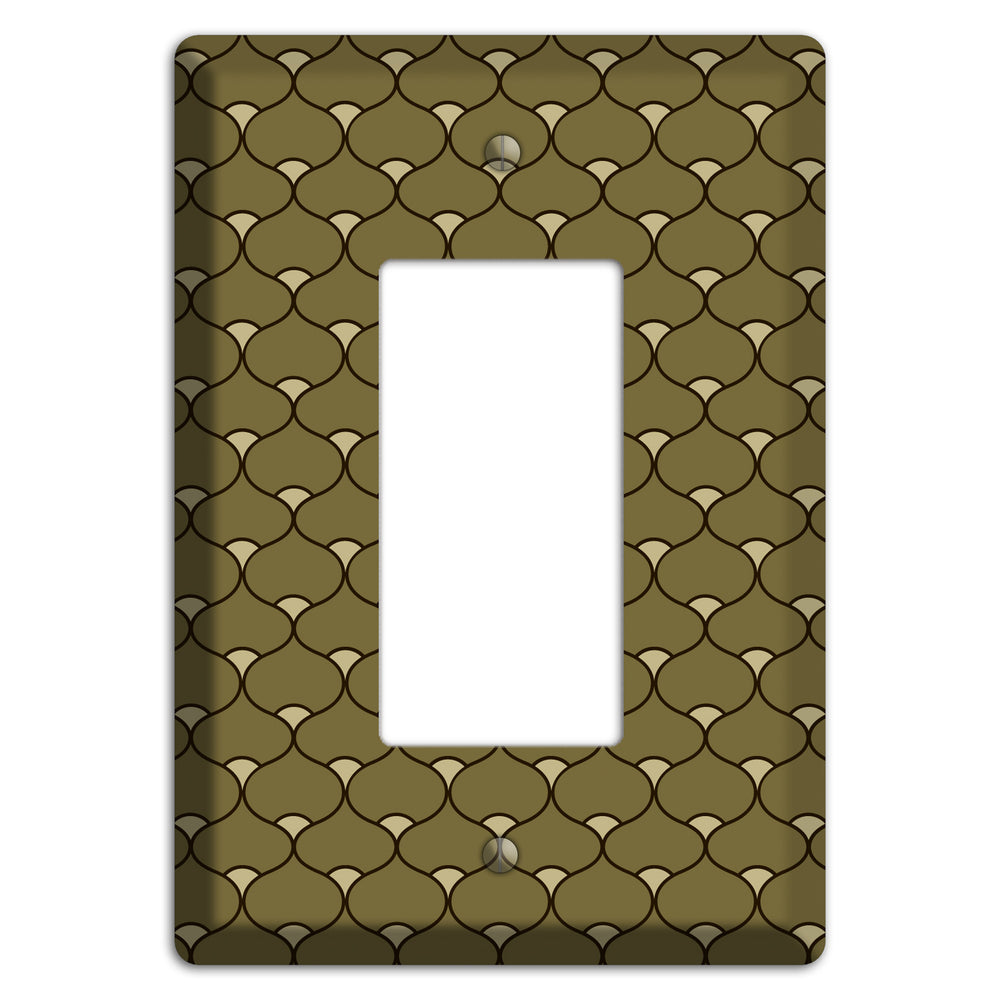 Brown Deco Scallop Rocker Wallplate