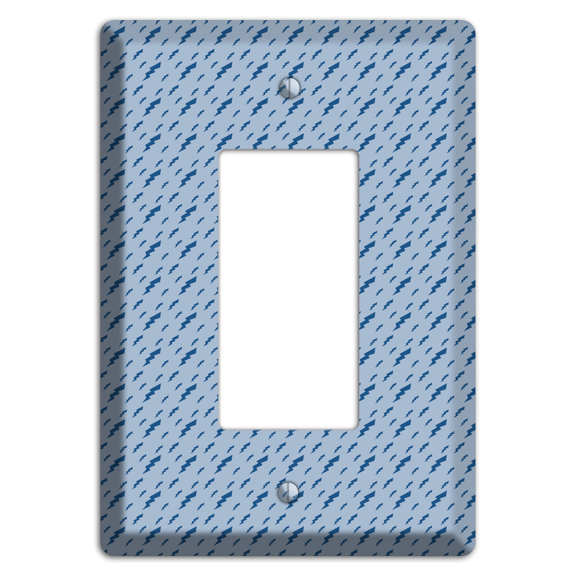 Blue Bolts Rocker Wallplate