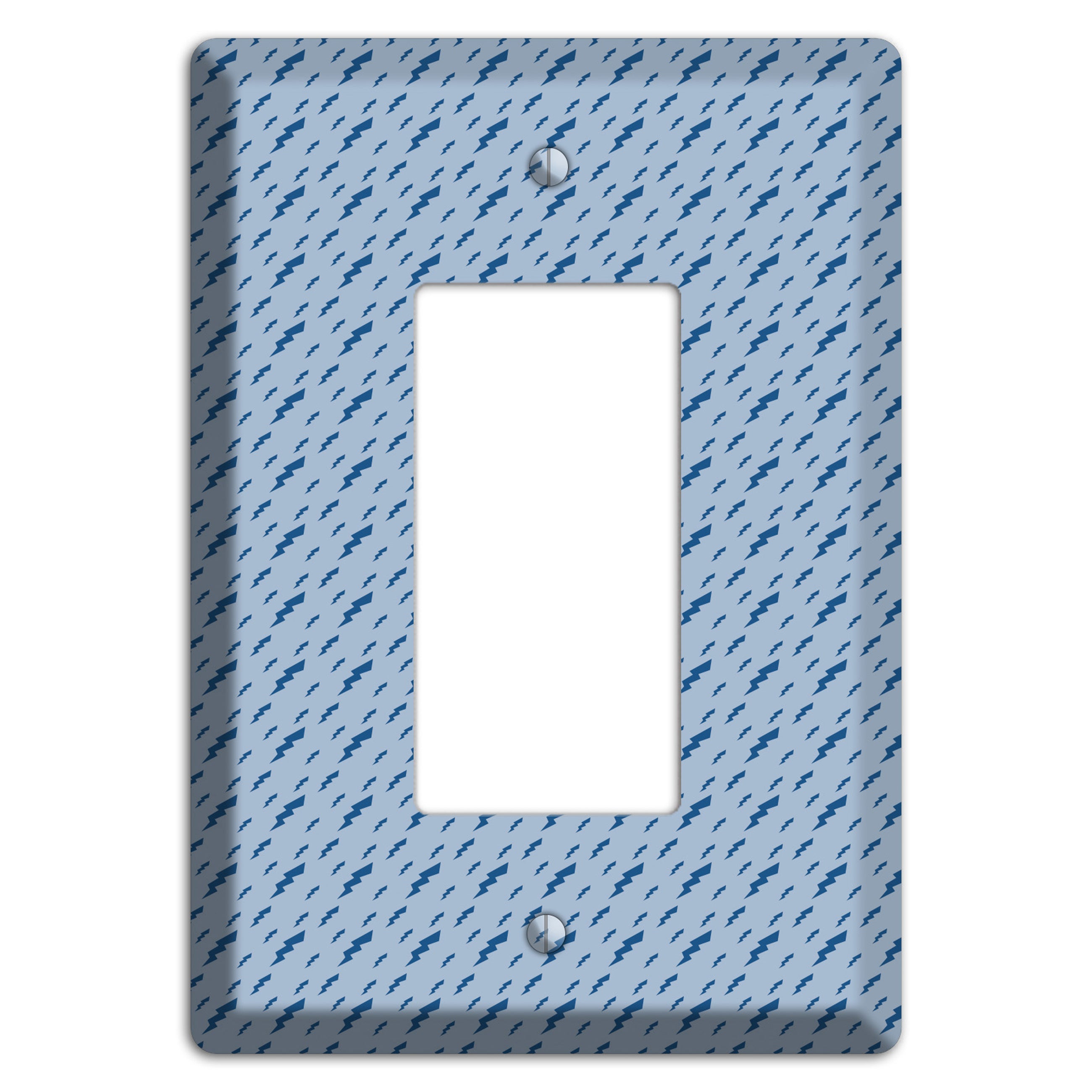 Blue Bolts Rocker Wallplate