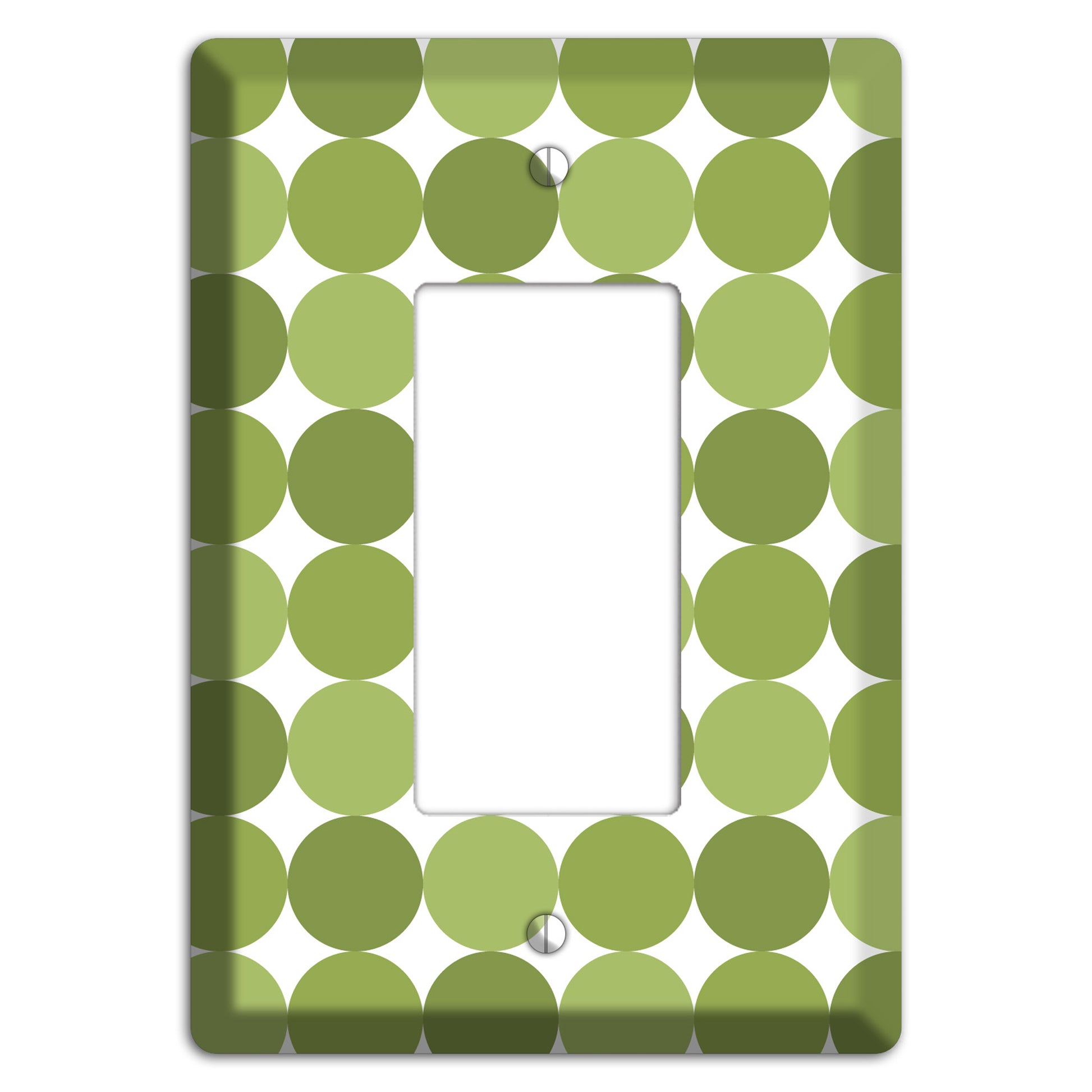 Multi Olive Tiled Dots Rocker Wallplate