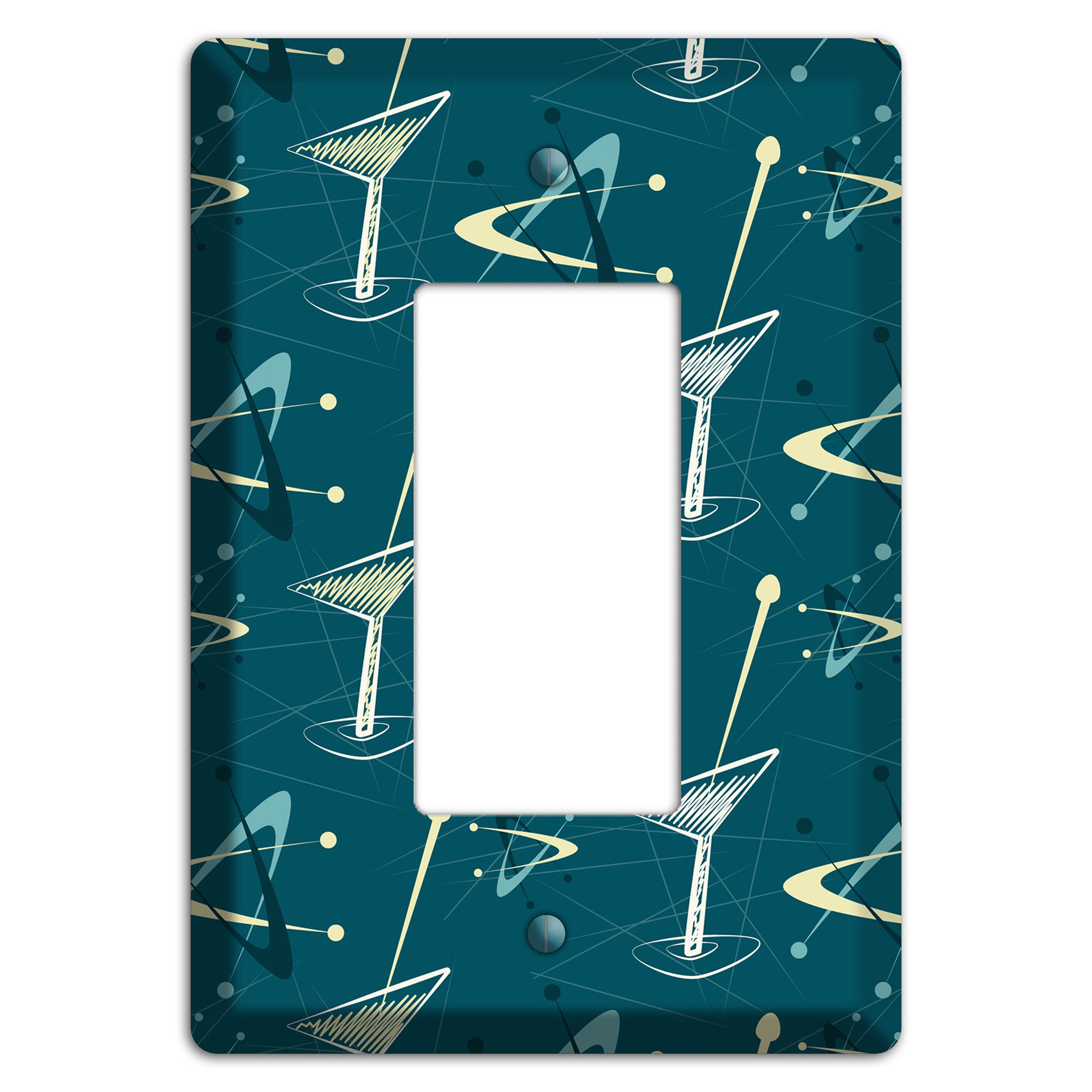 Navy Cocktail Hour Rocker Wallplate