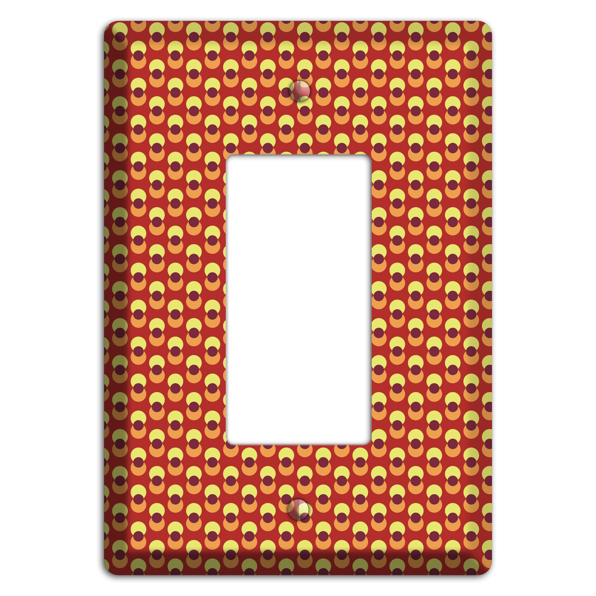 Red Overlain Dots Rocker Wallplate