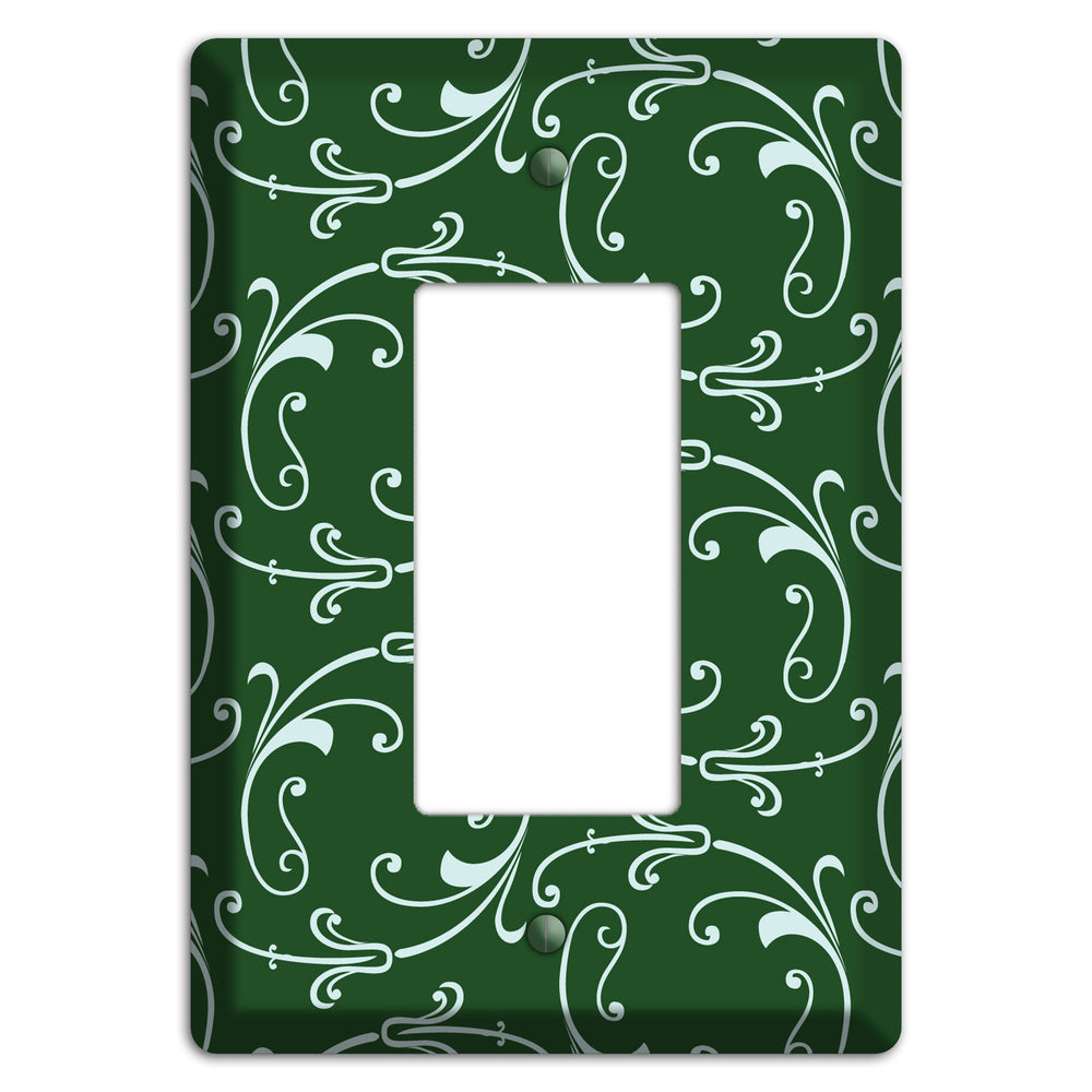Green Victorian Sprig Rocker Wallplate