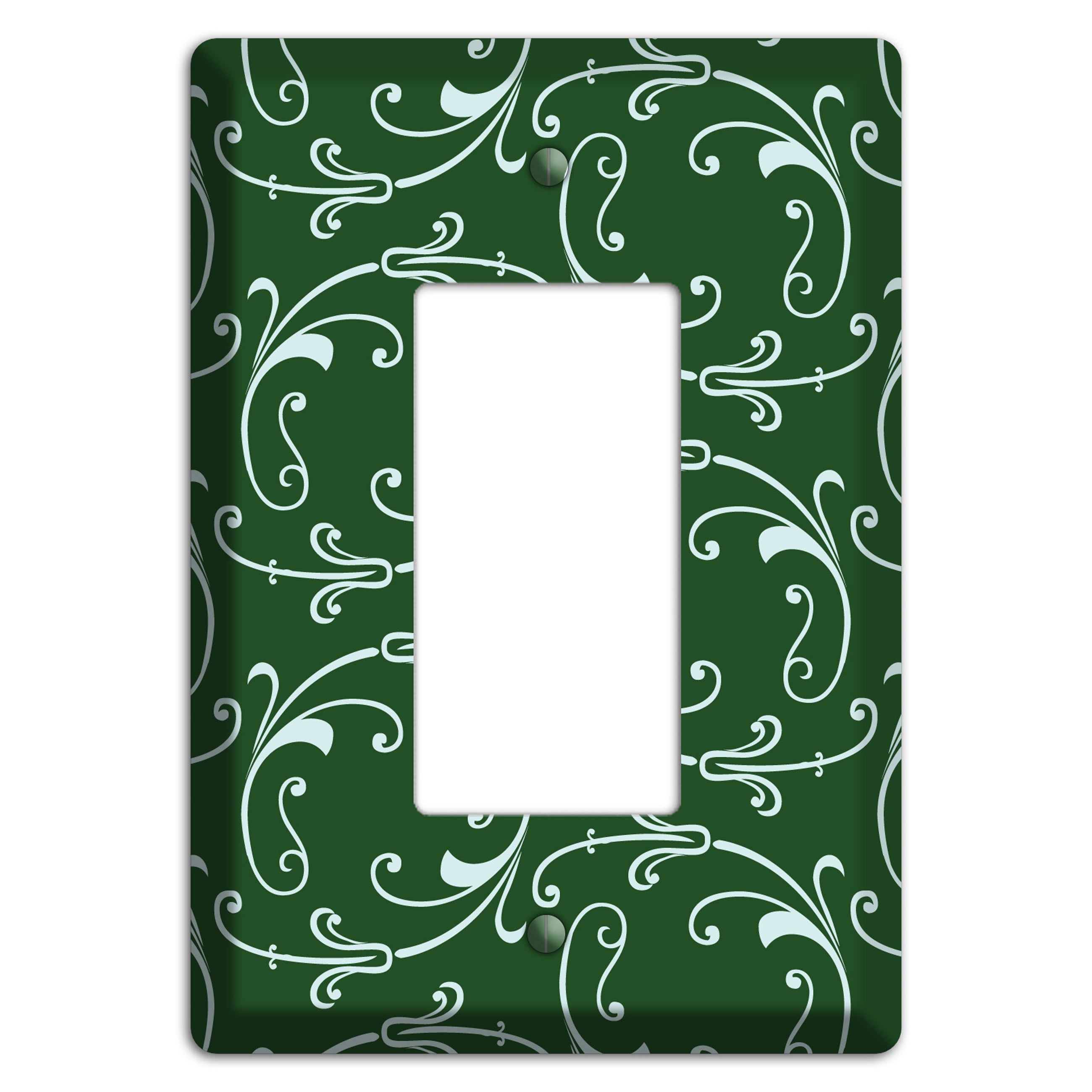 Green Victorian Sprig Rocker Wallplate
