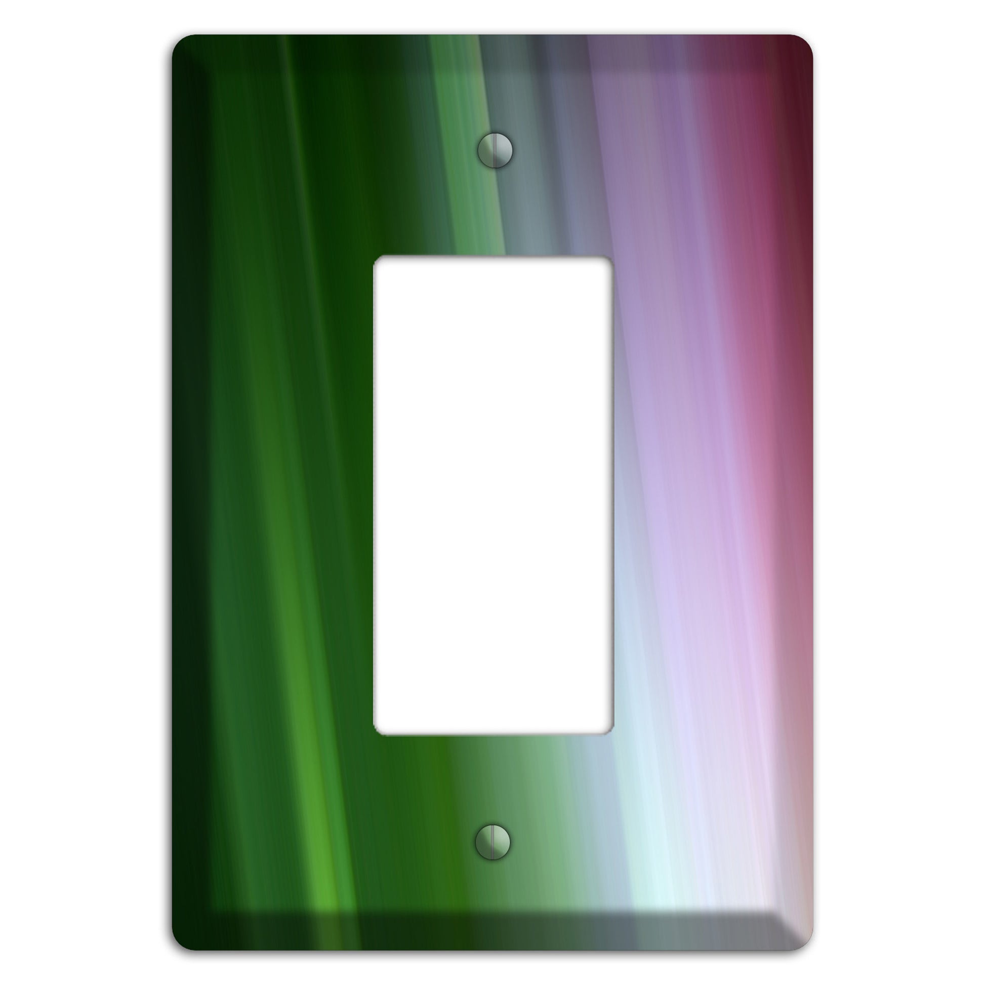 Green Lavender and Pink Ray of Light Rocker Wallplate