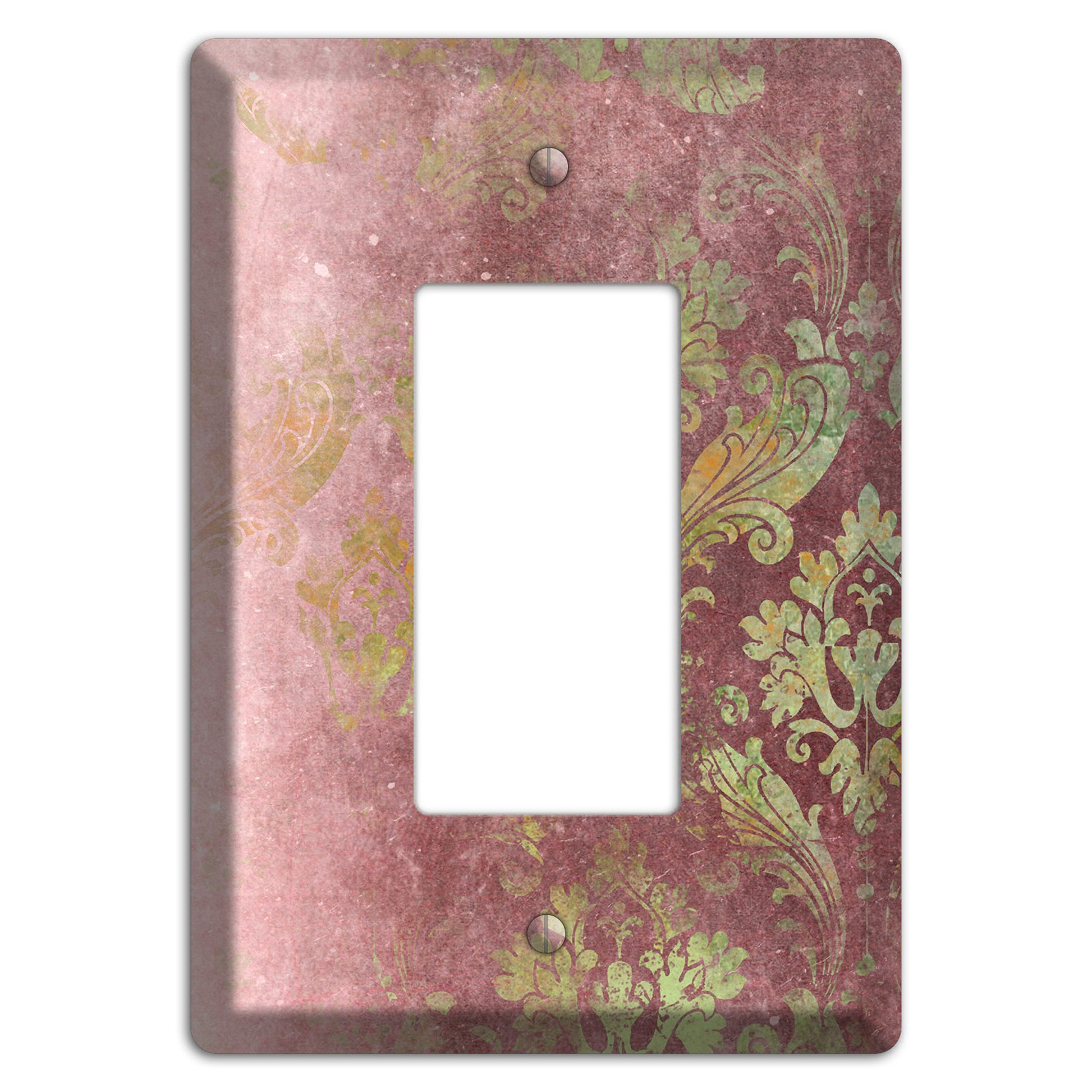 Roman Coffee Whimsical Damask Rocker Wallplate