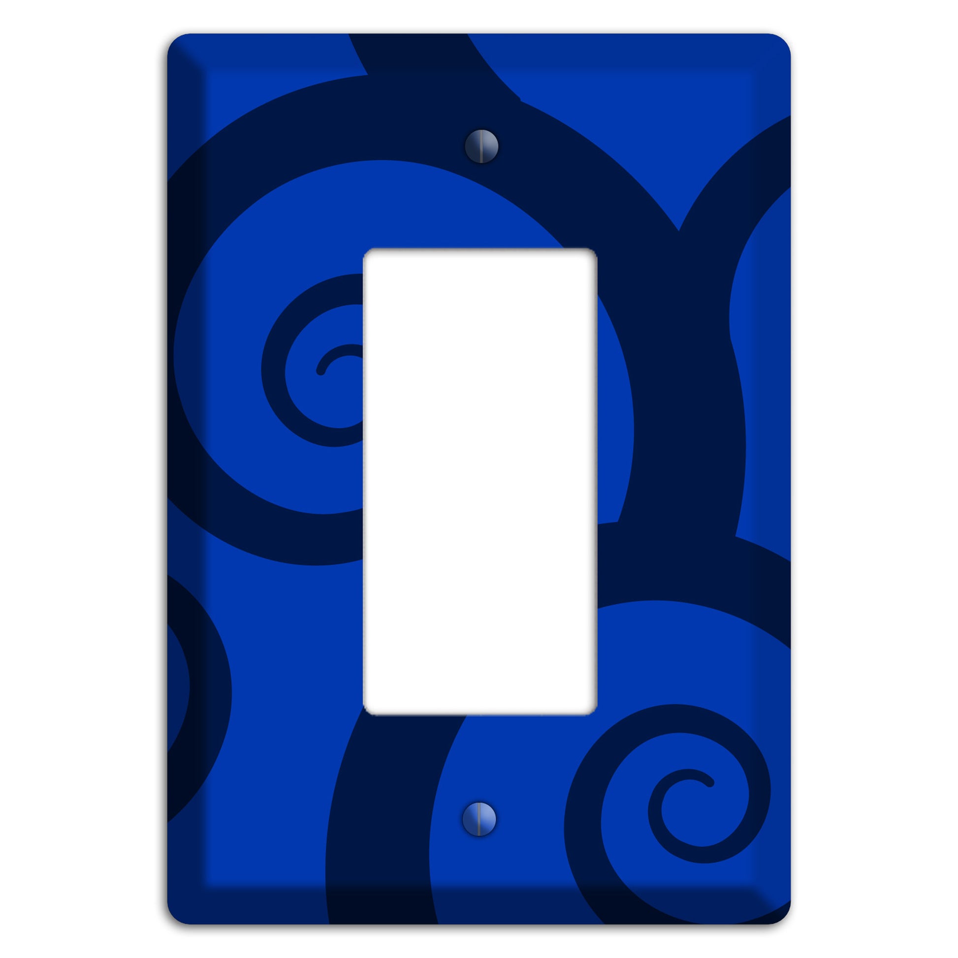Blue Large Swirl Rocker Wallplate