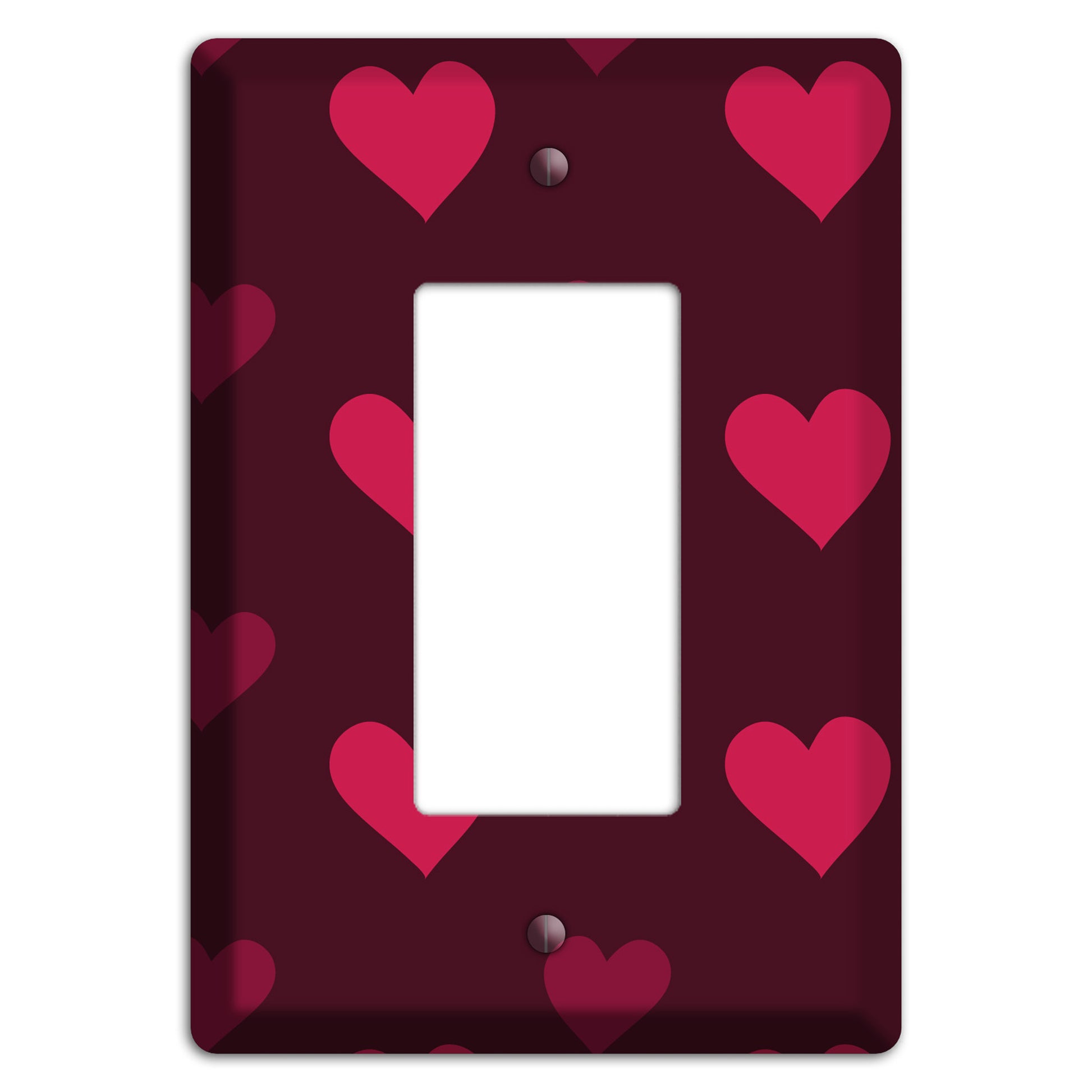 Tiled Large Hearts Rocker Wallplate