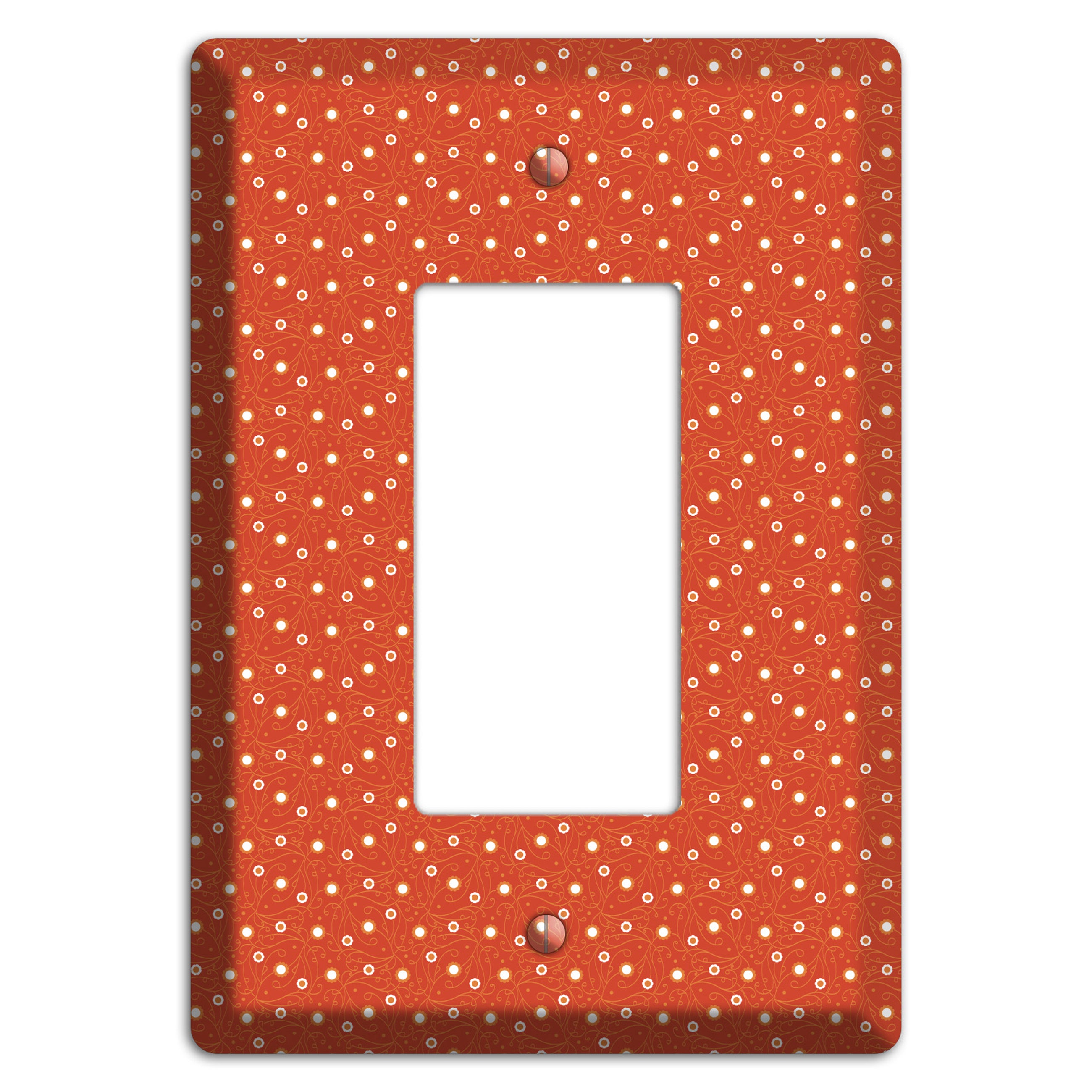 Tiny Red Vine Floral Rocker Wallplate