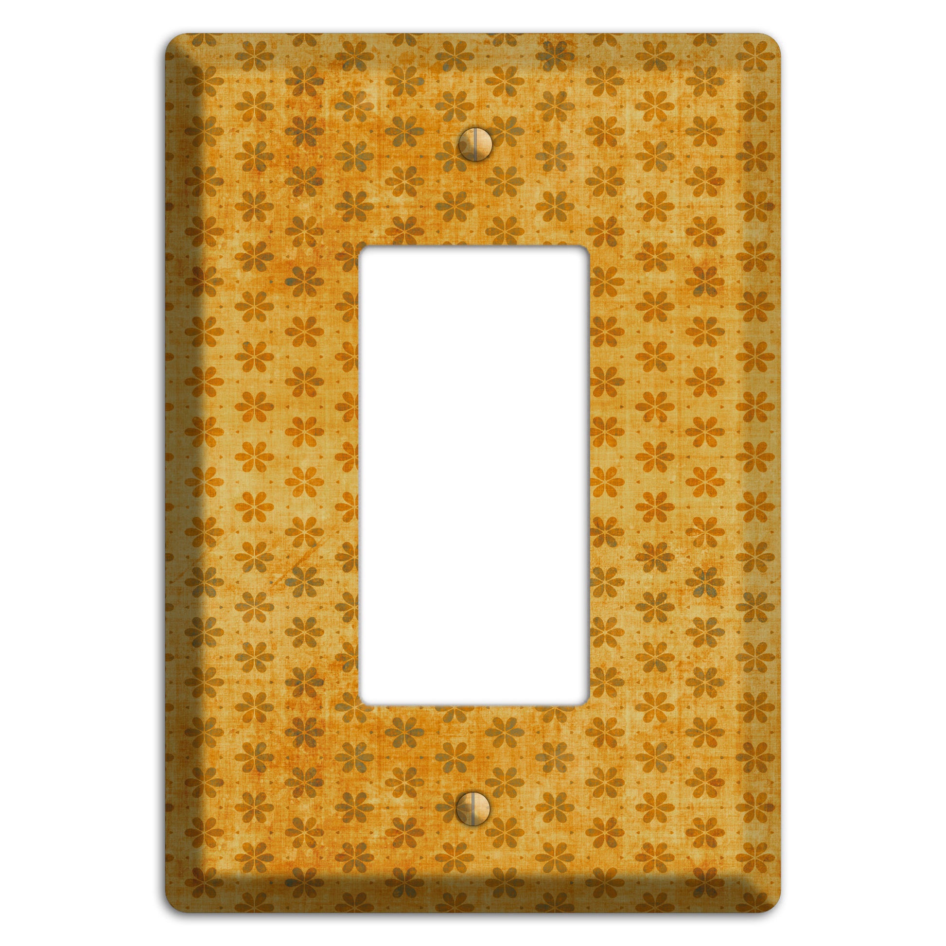 Lavender Grunge Floral Contour Rocker Wallplate