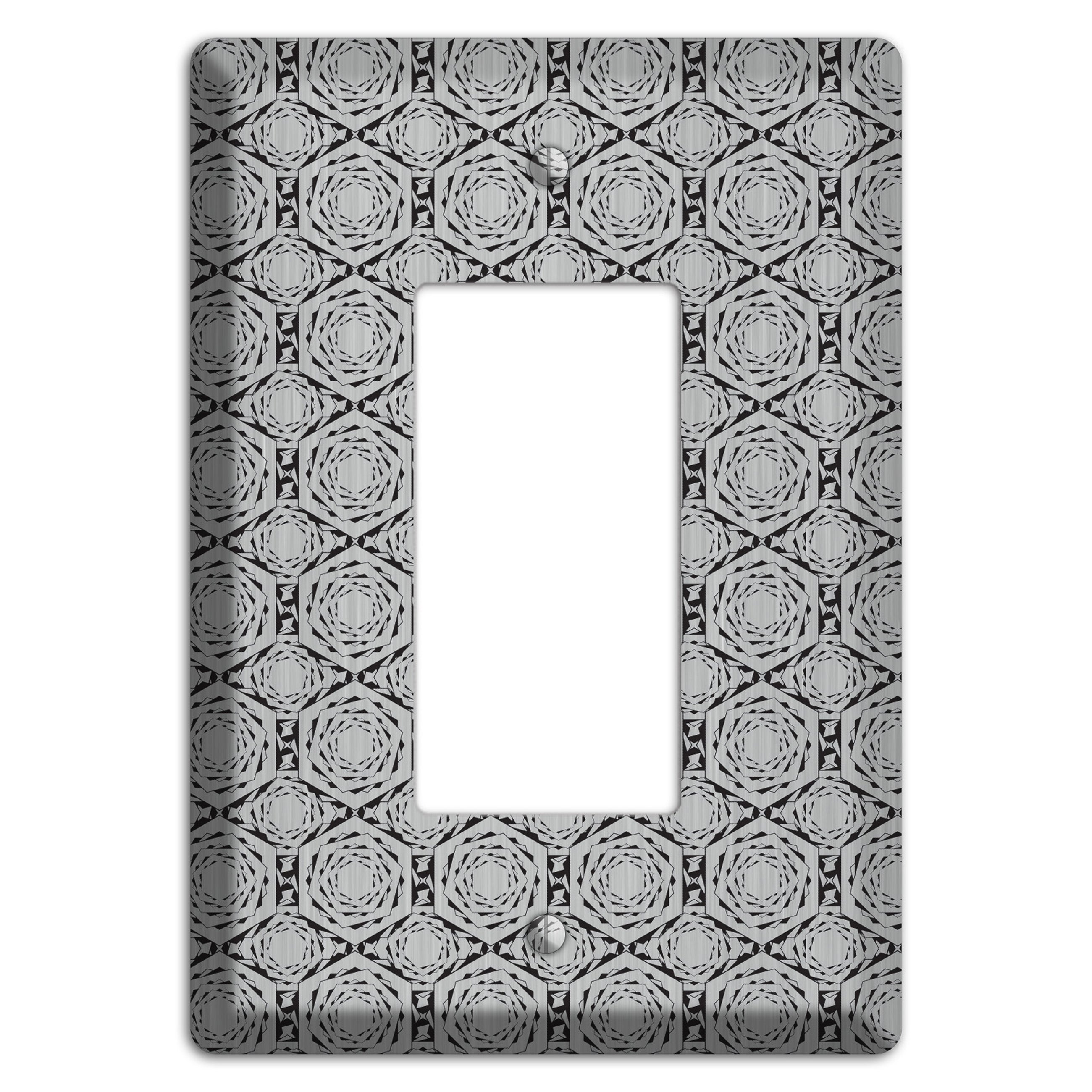 Overly Hexagon Rotation  Stainless Rocker Wallplate