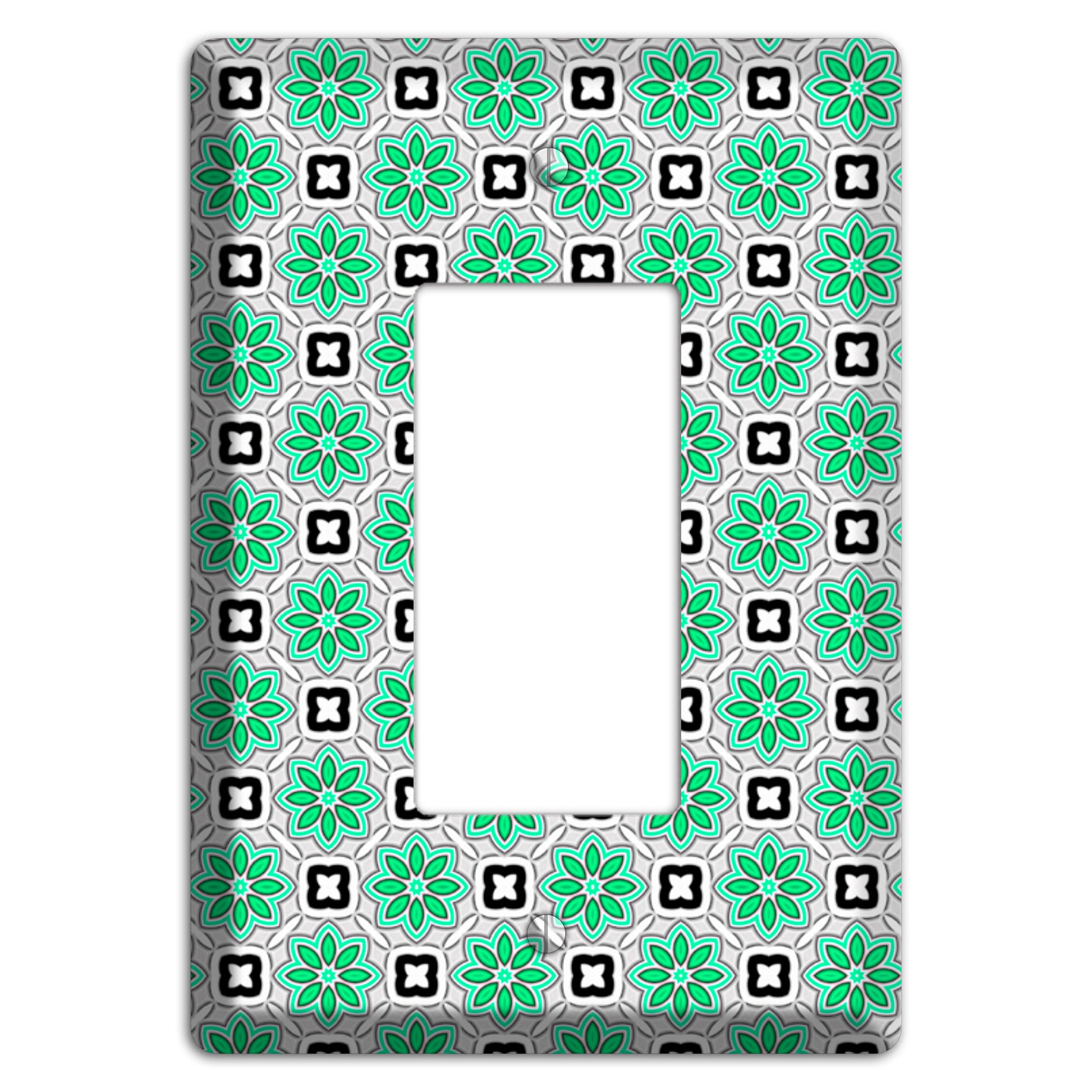 Green Foulard 6 Rocker Wallplate
