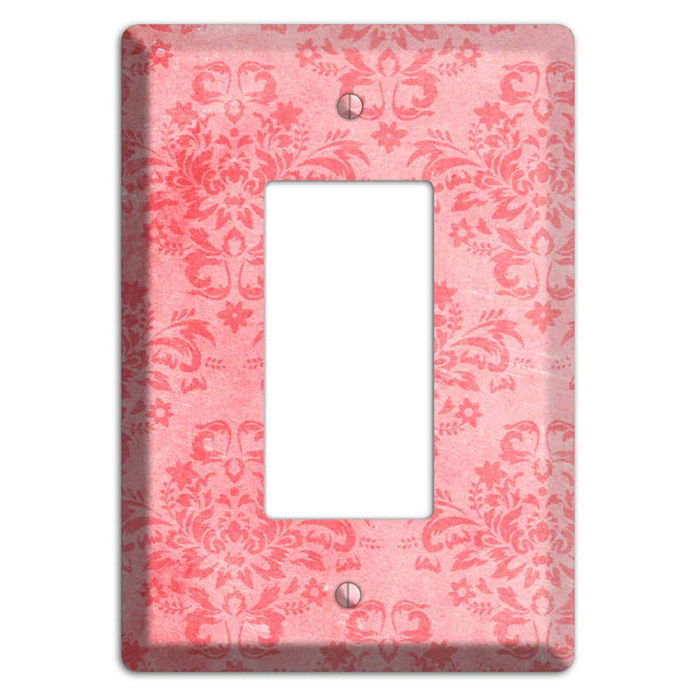 Rose Bud Soft Coral Rocker Wallplate