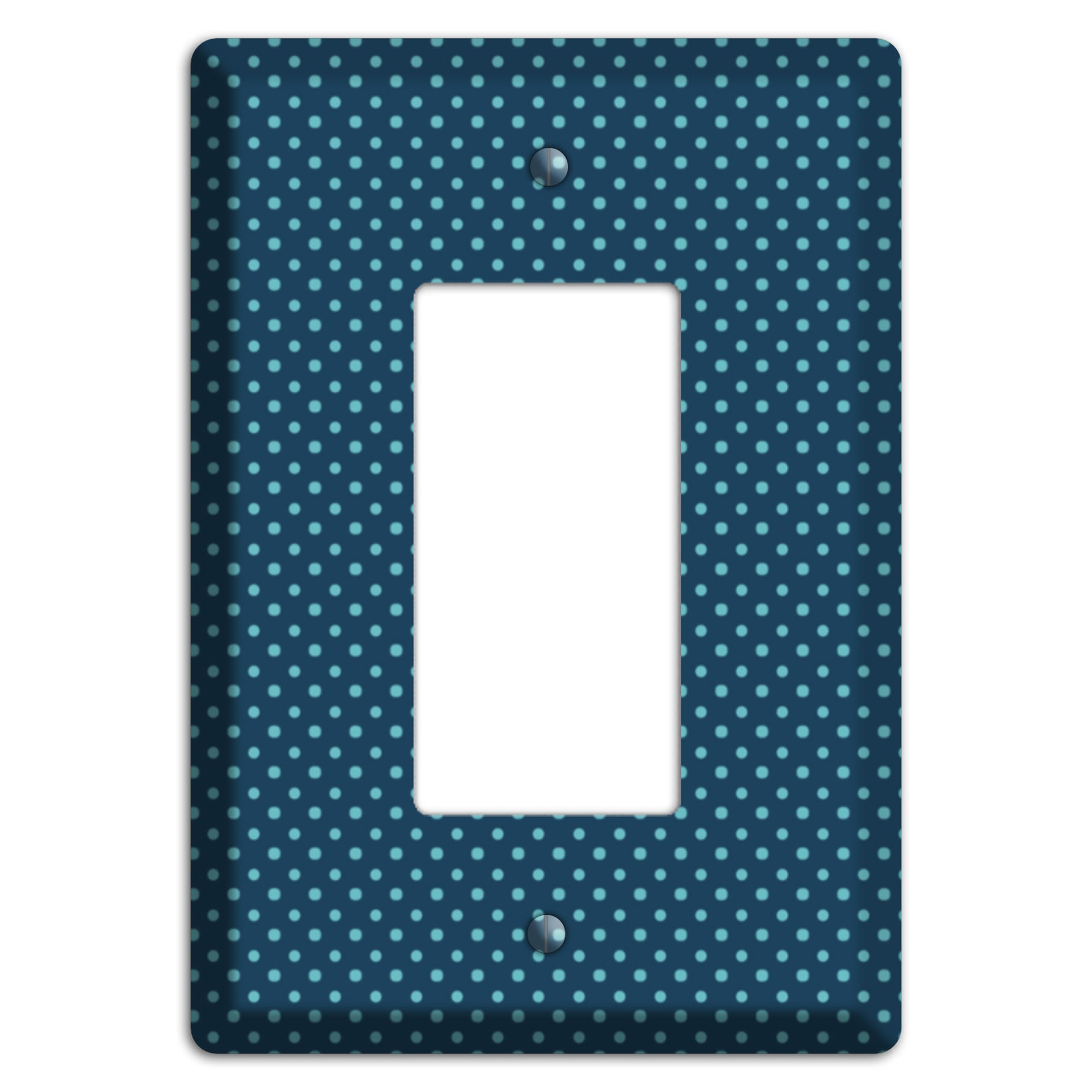 Multi Blue Tiny Polka Dots Rocker Wallplate