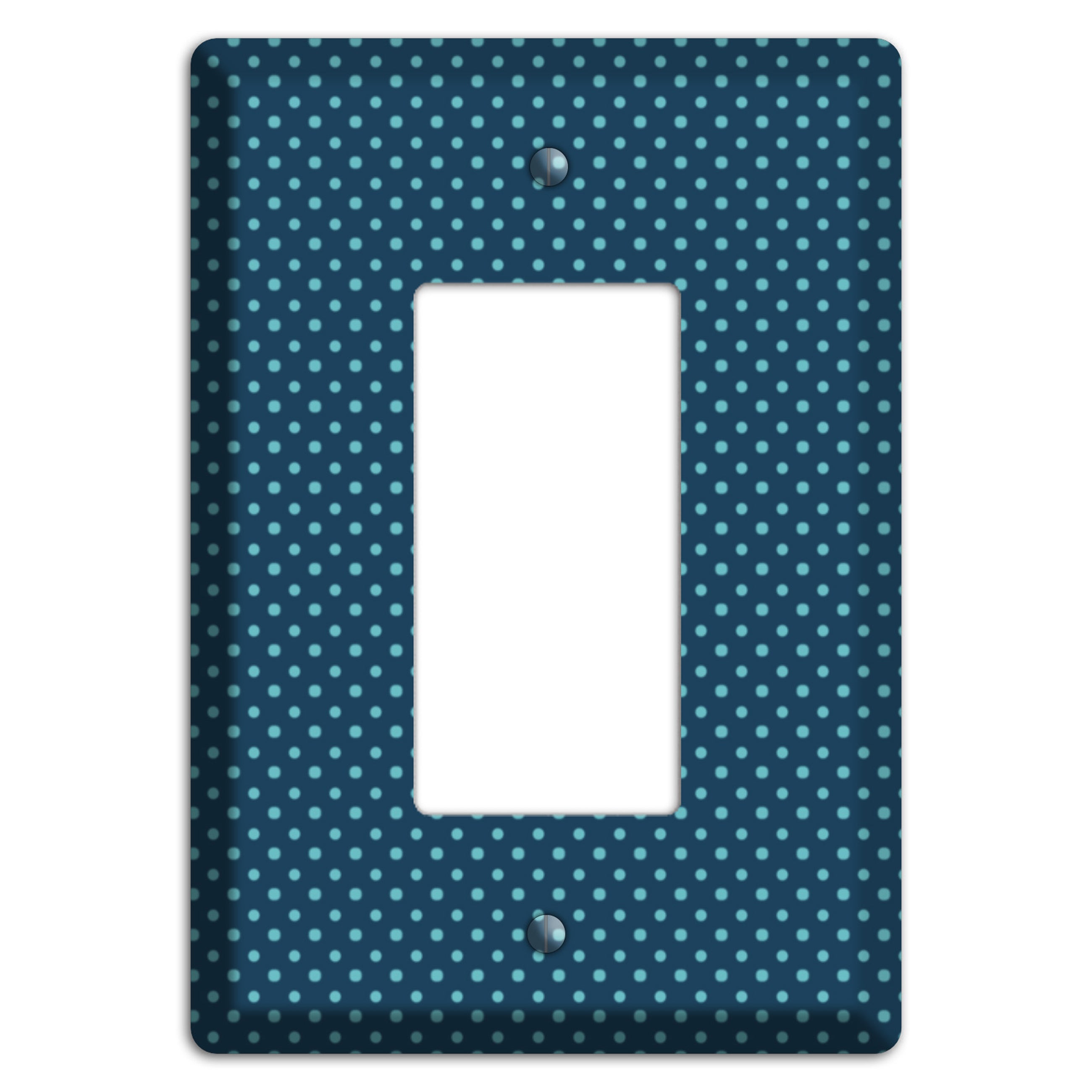 Multi Blue Tiny Polka Dots Rocker Wallplate