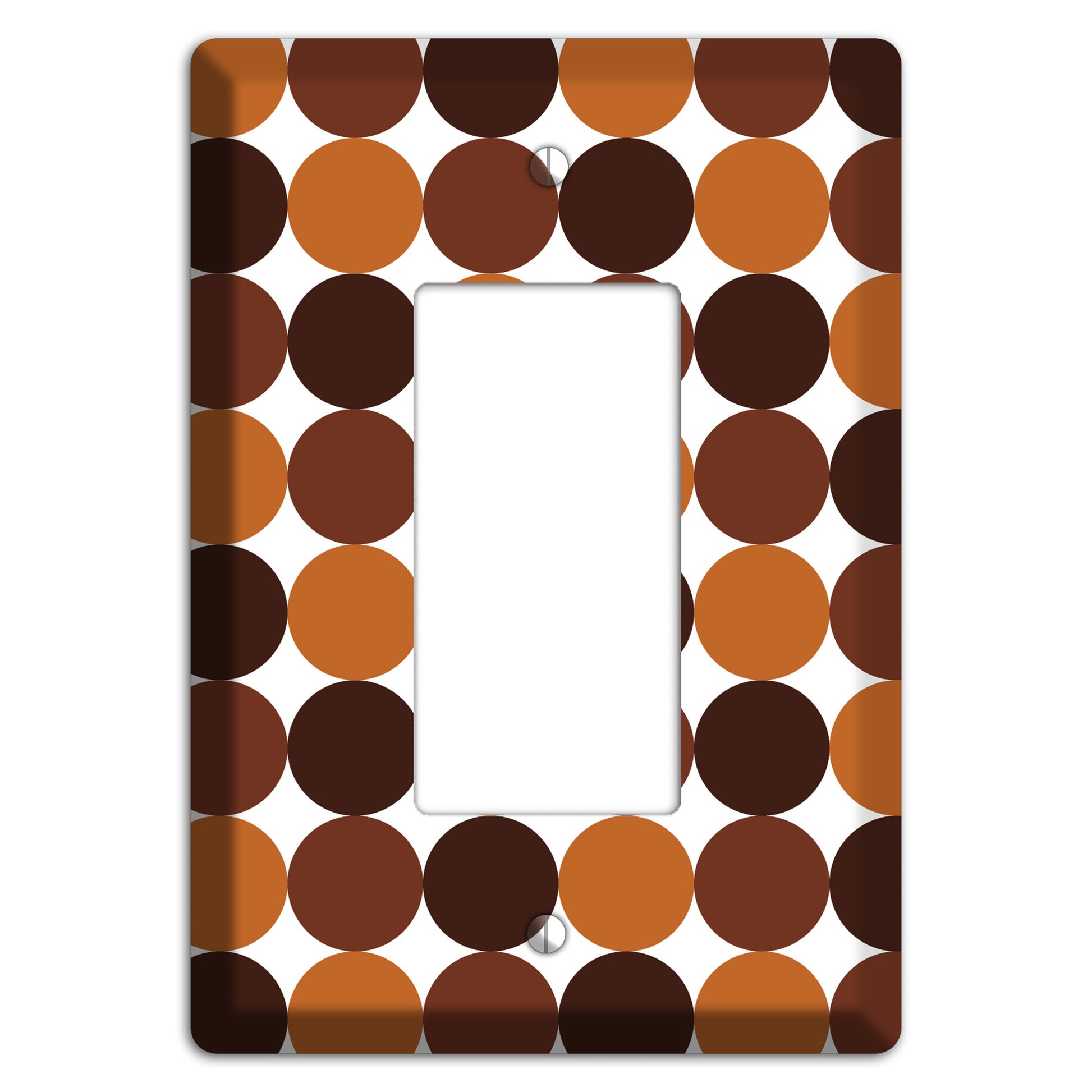 Multi Brown Tiled Dots Rocker Wallplate