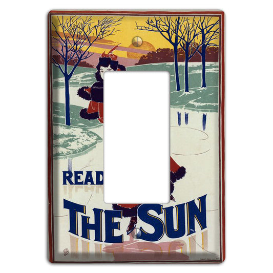 The Sun Vintage Poster Rocker Wallplate