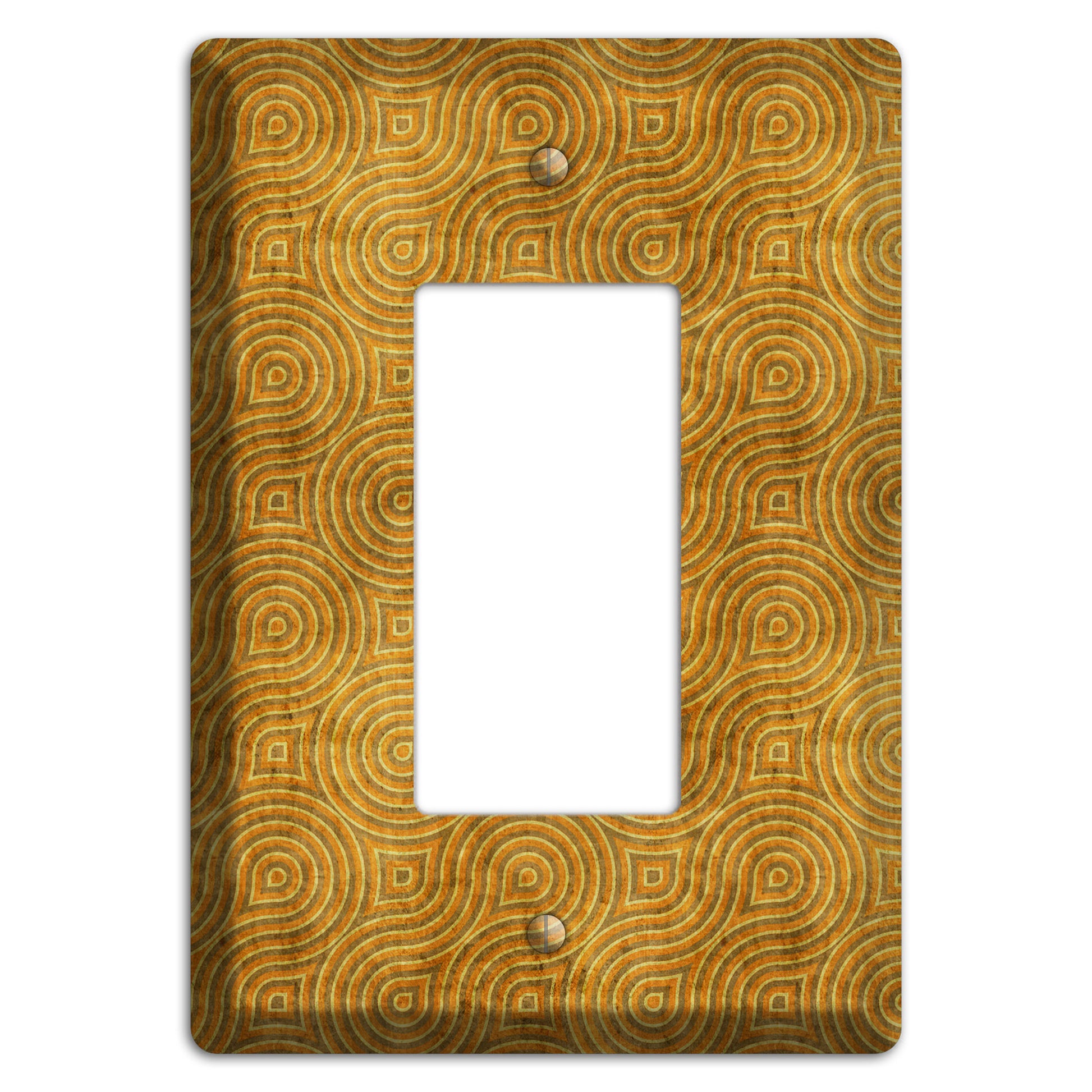 Mustard Swirl Rocker Wallplate