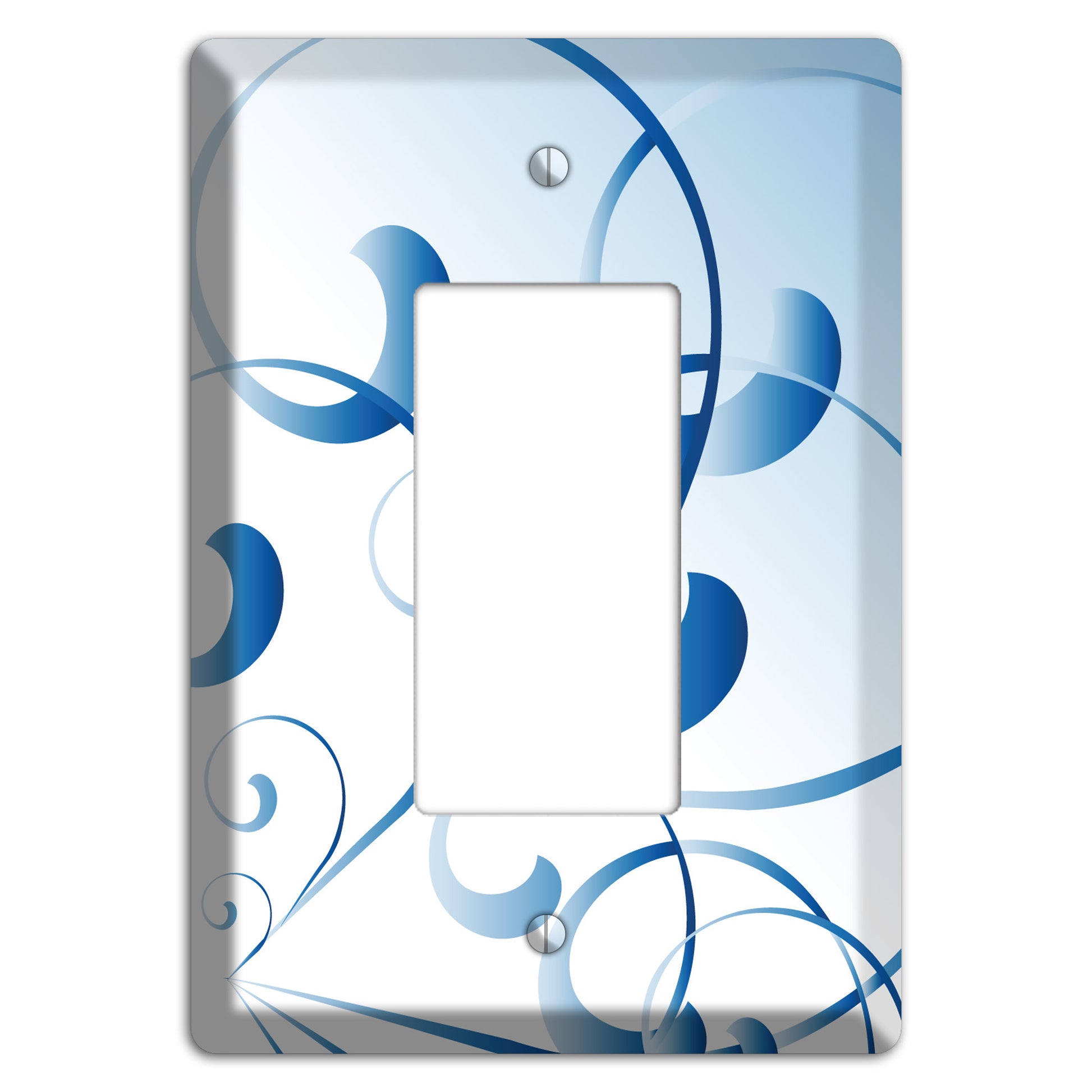 Blue Swoop Rocker Wallplate