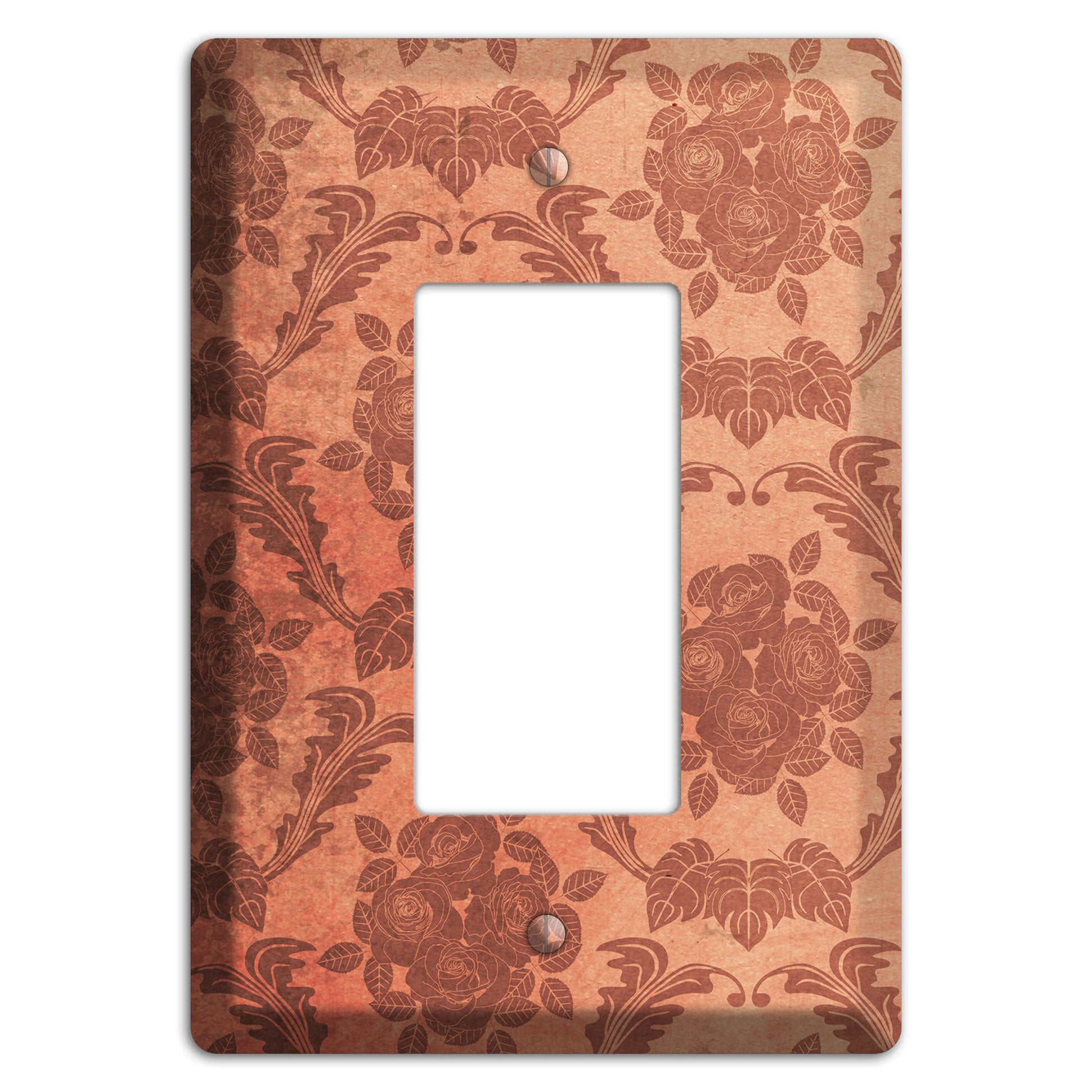 Contessa Vintage Rose Damask Rocker Wallplate