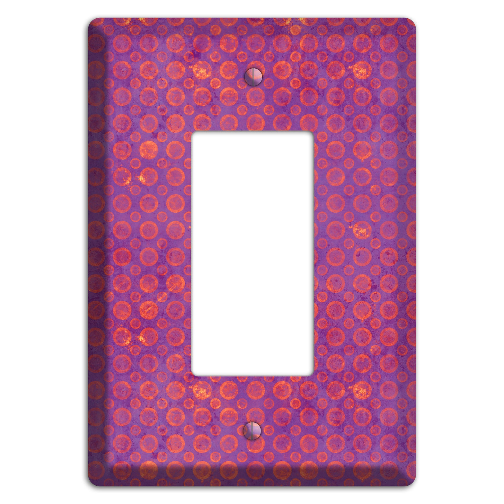 Purple and Pink Circles Rocker Wallplate