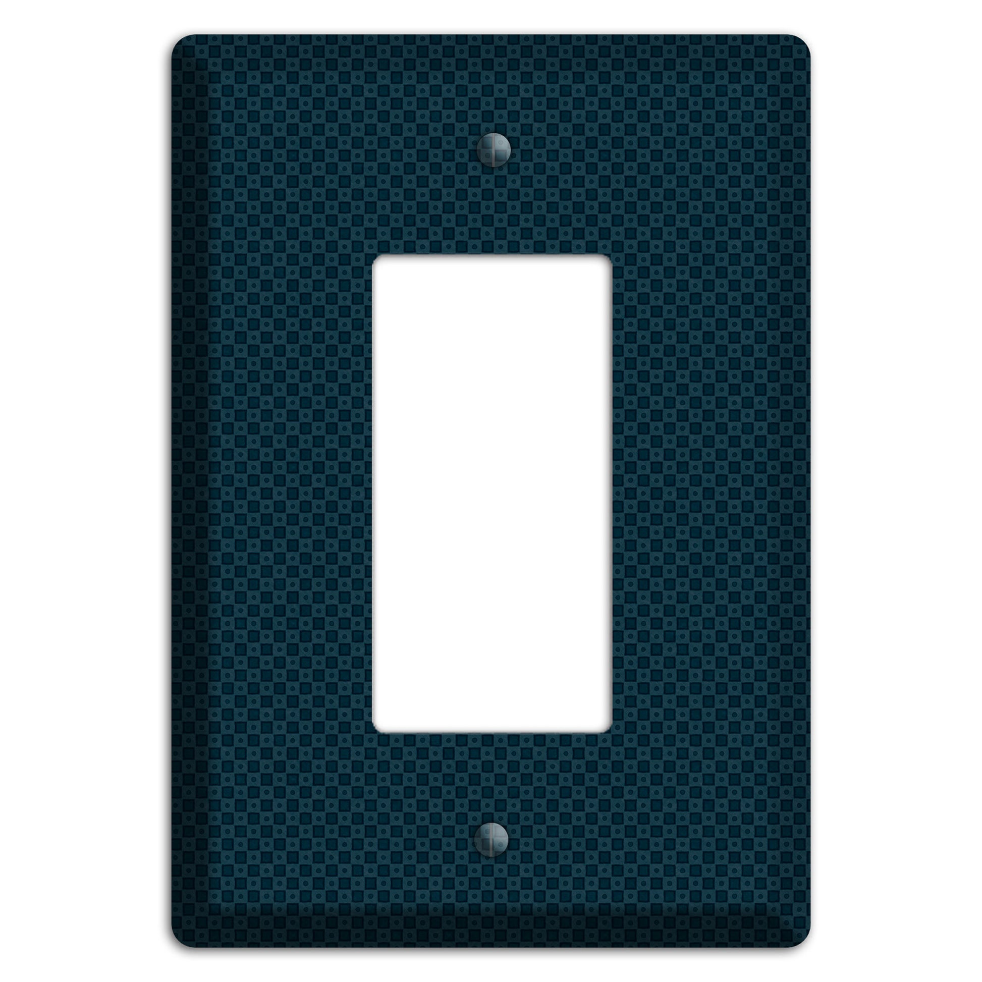 Navy Dots and Check Rocker Wallplate