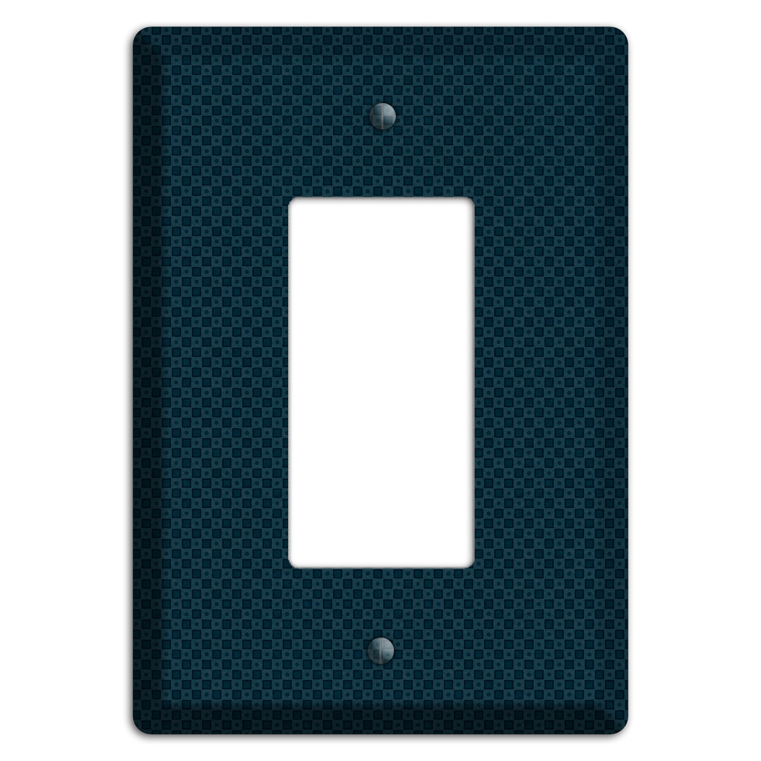 Navy Dots and Check Rocker Wallplate